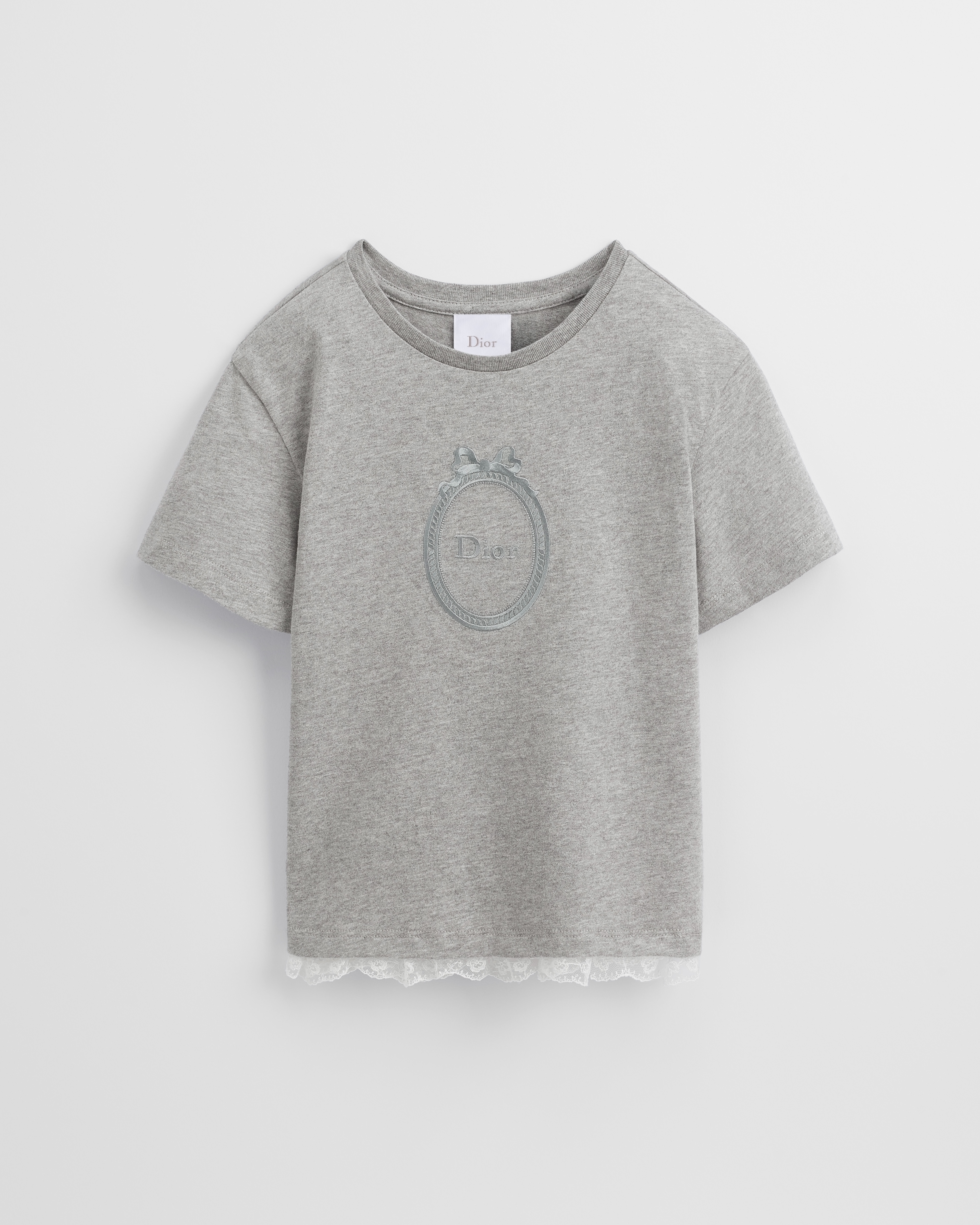 T-shirt per bambini Jersey di cotone grigio chiaro E01