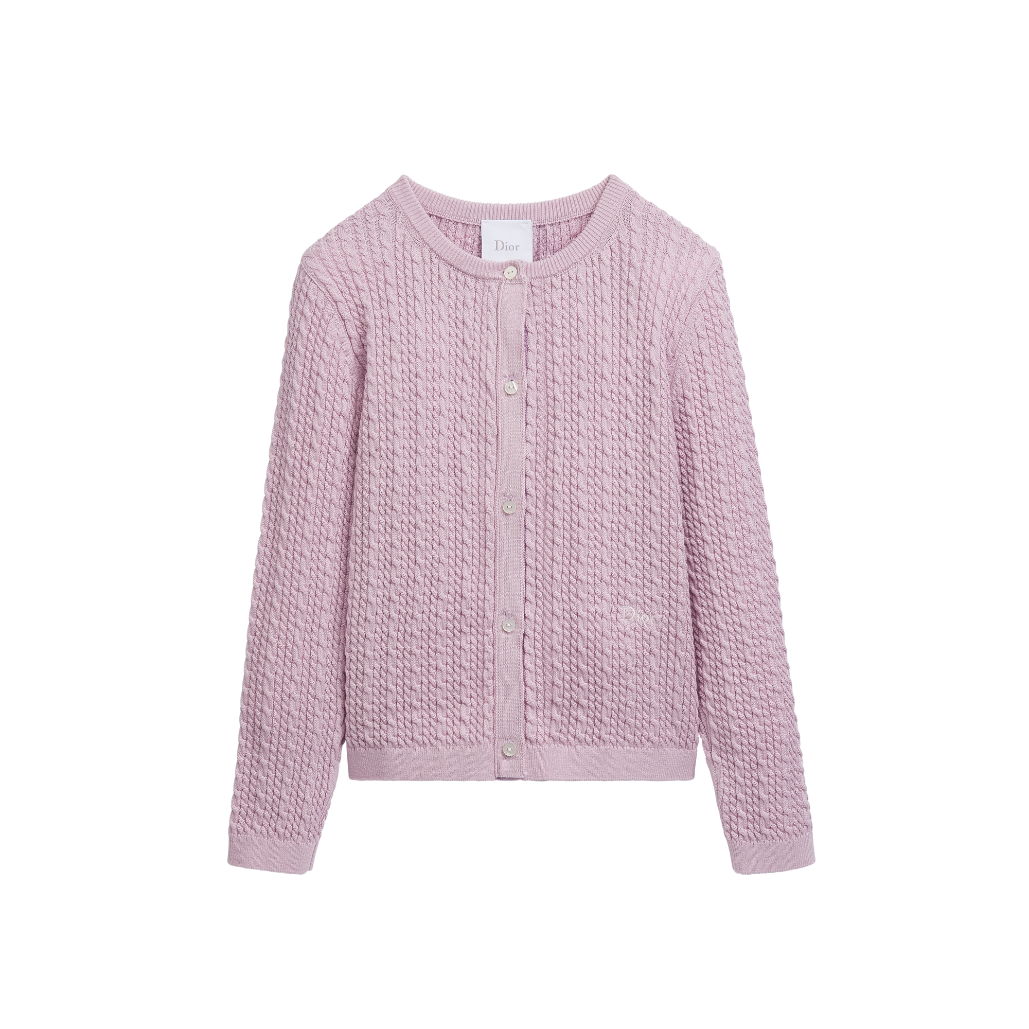 Kids' Cardigan Lilac Cable-Knit Cotton | DIOR