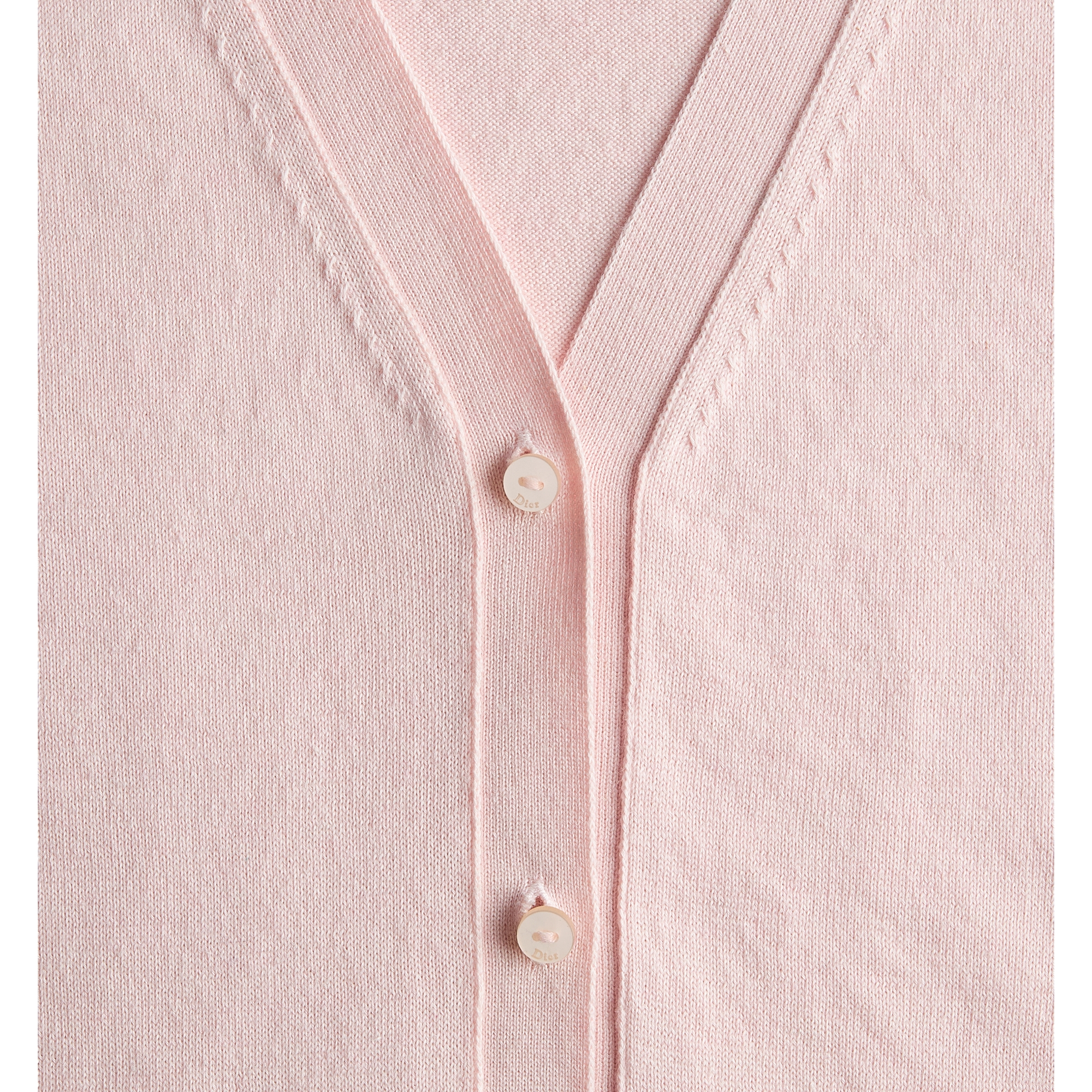 Kids' Cardigan Pale Pink Cotton and Cashmere Knit E10
