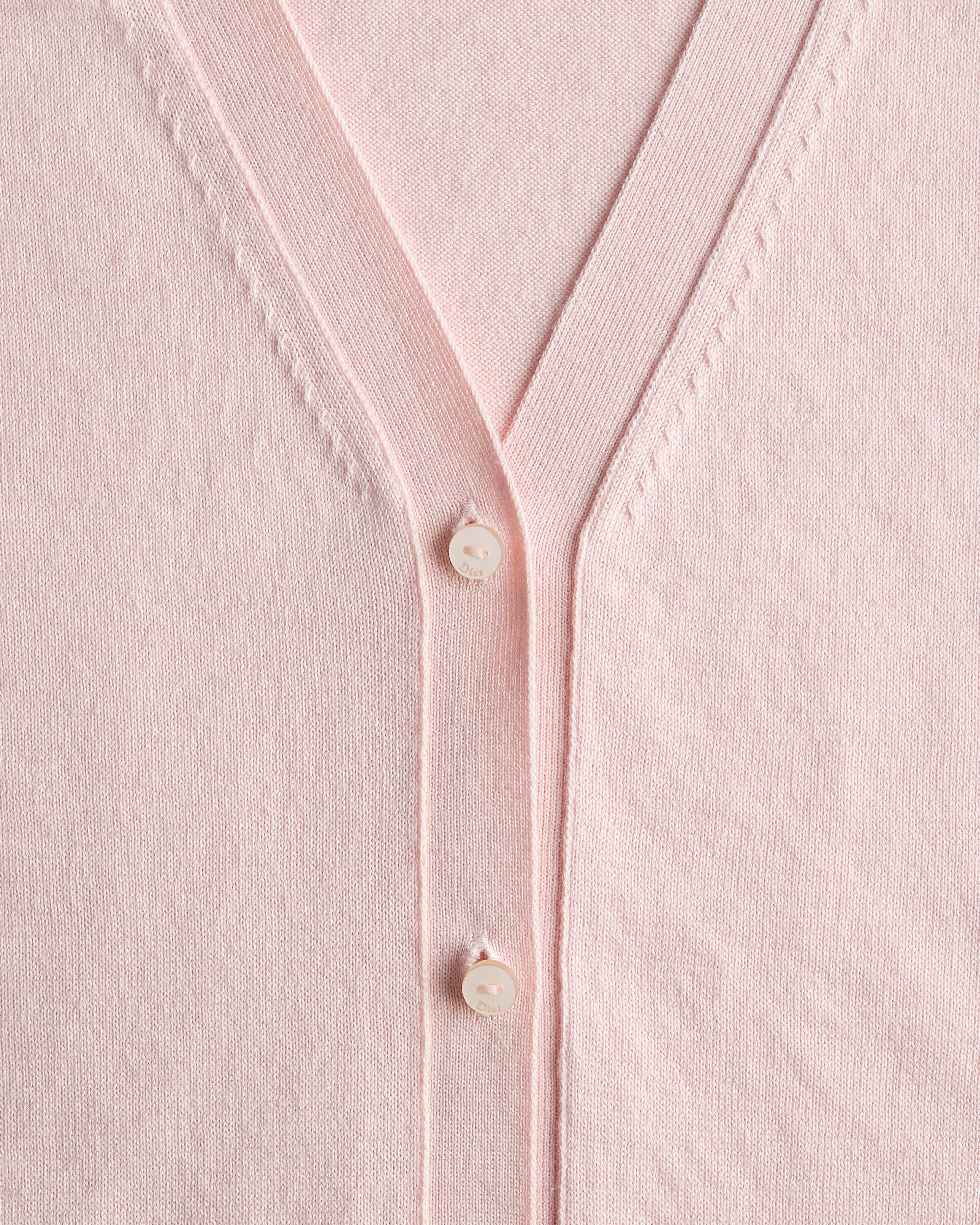 Kids' Cardigan Pale Pink Cotton and Cashmere Knit E10