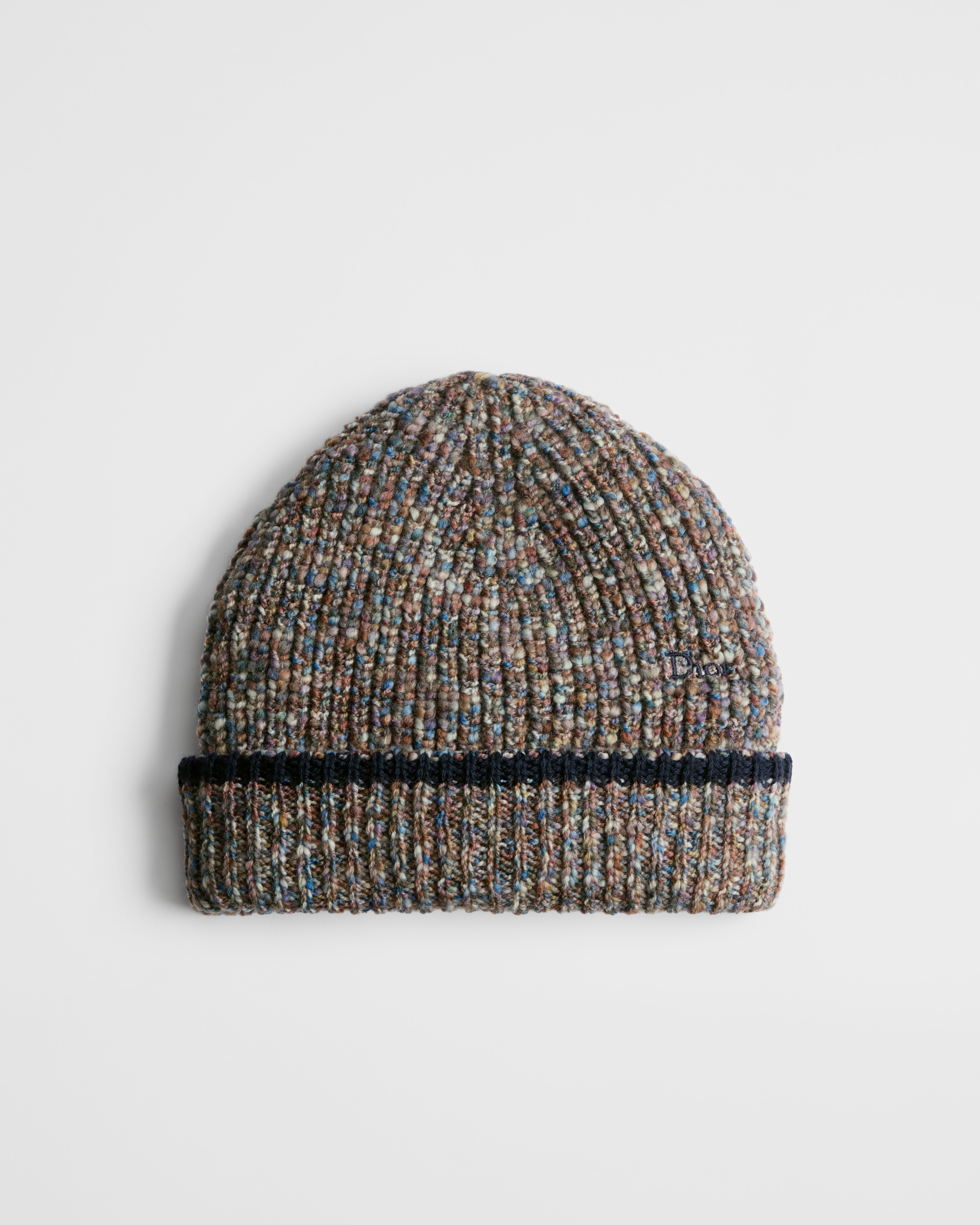 Kids' Beanie Multicolor Wool Mouliné Knit E01