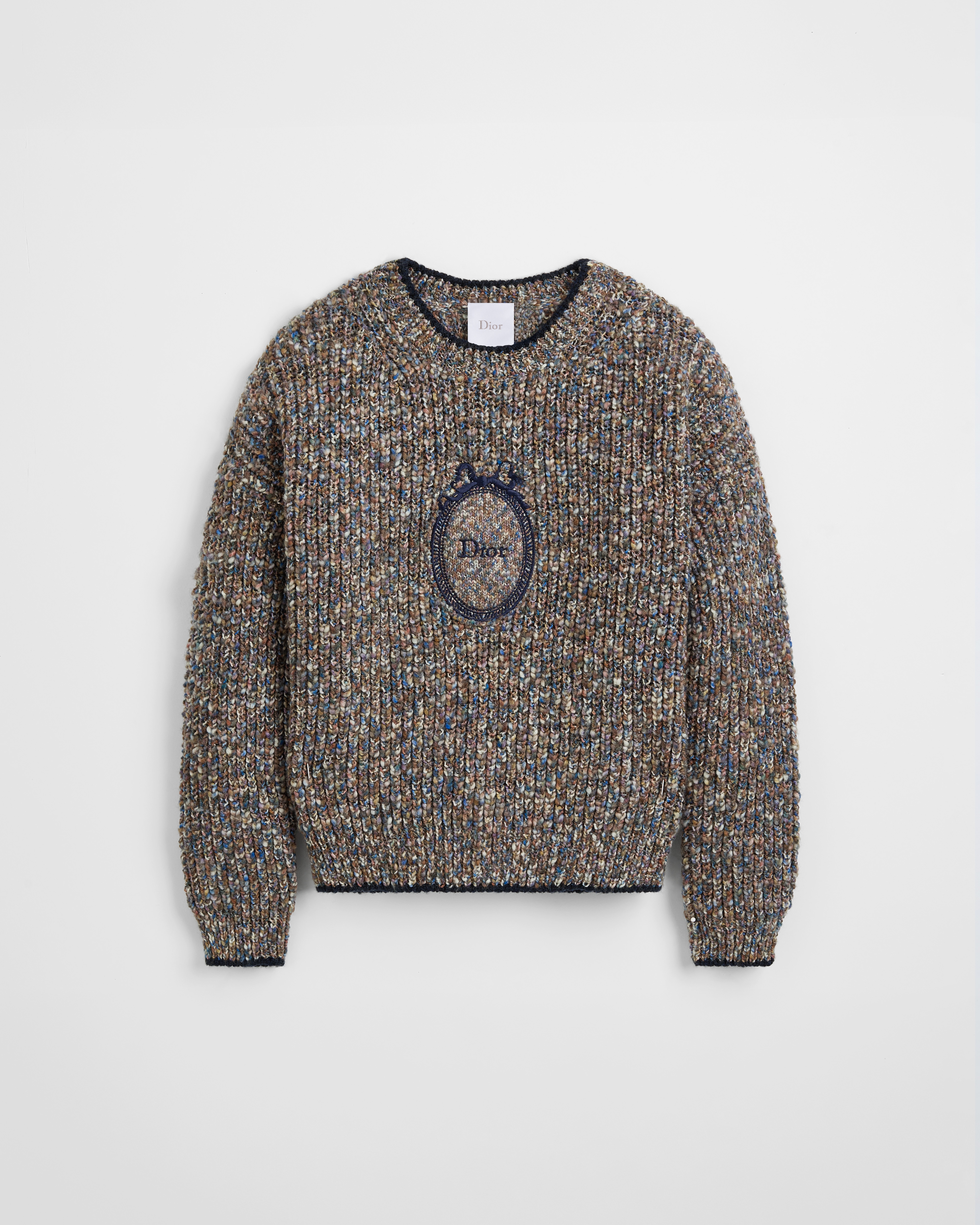 Kids' Sweater Multicolor Wool Mouliné Knit E01
