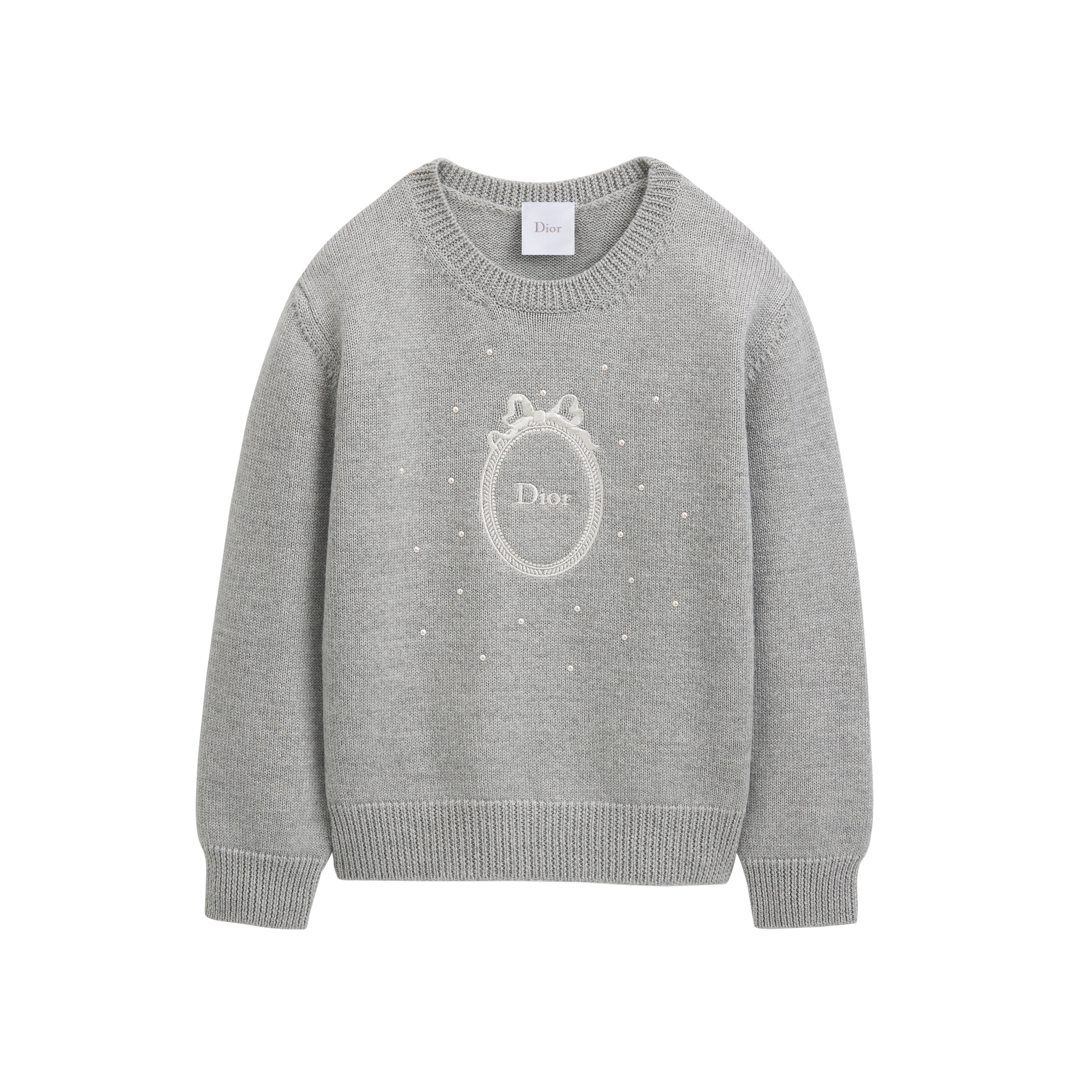 Kids' Sweater Gray Wool Knit E01