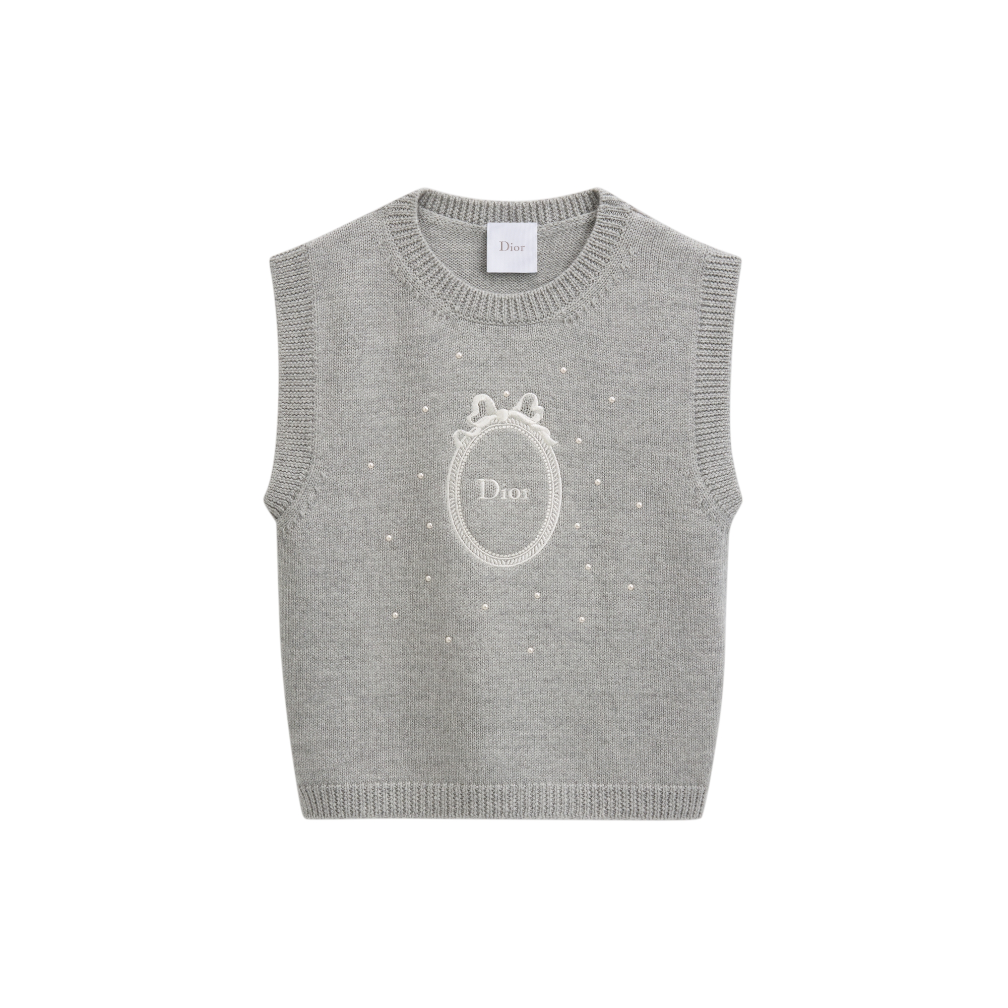 Kids' Sweater Vest Gray Wool Knit E01