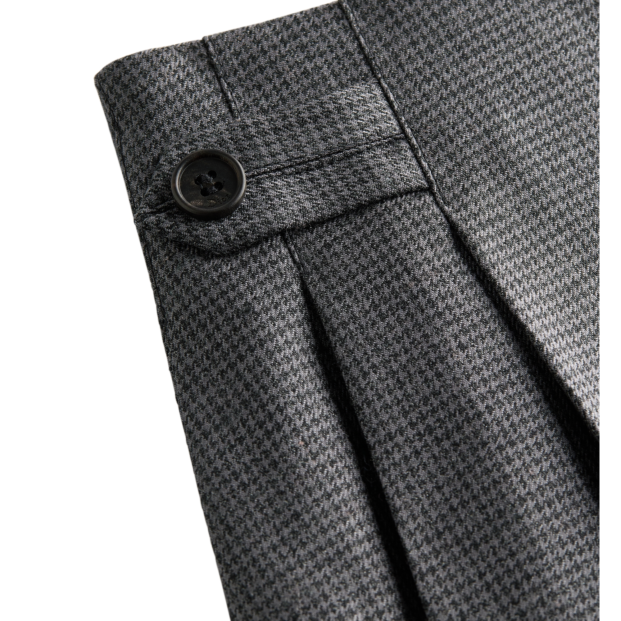 Kids' Pleated Skirt Anthracite Gray Cotton and Cashmere Punto Milano Knit E10