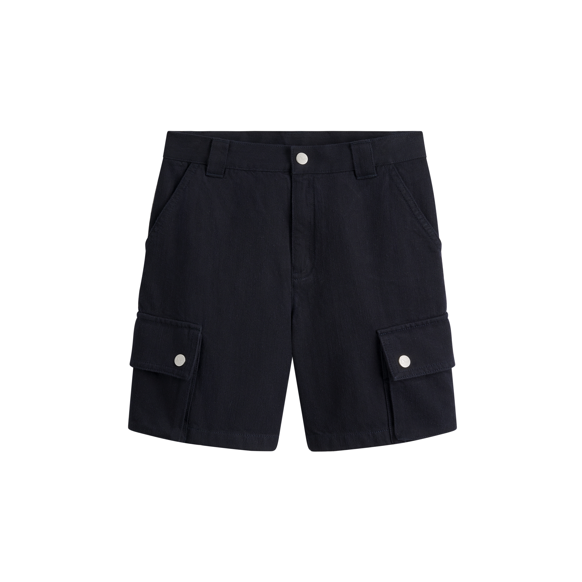 Kids' Cargo Shorts Denim Blue Cotton Twill E01