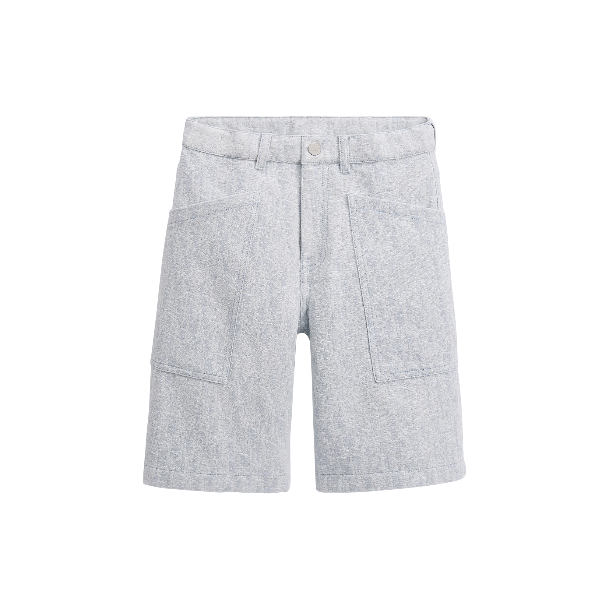 Kids' Bermuda Shorts Light Blue Dior Oblique Jacquard E01