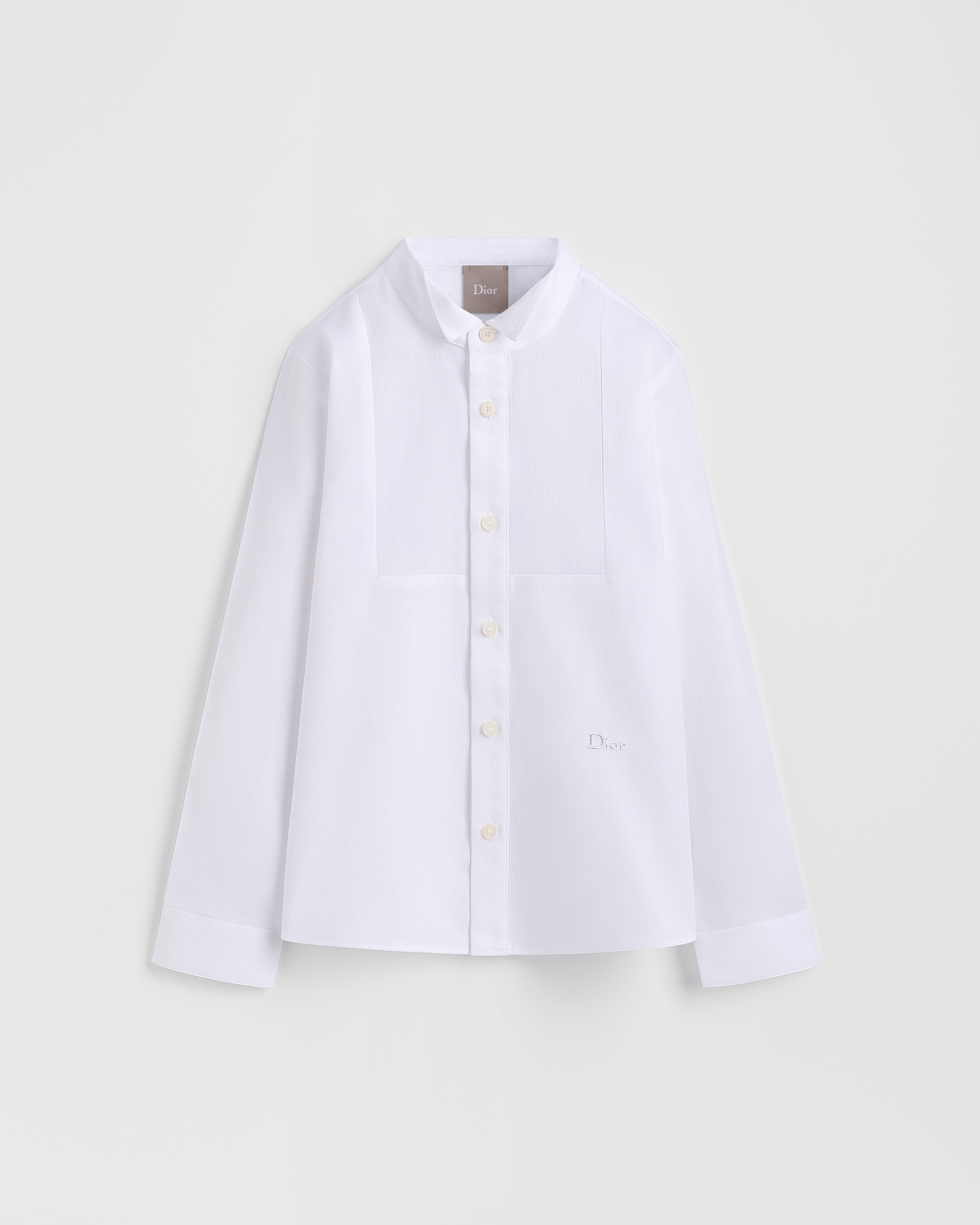 Kids' Shirt White Cotton Poplin E01