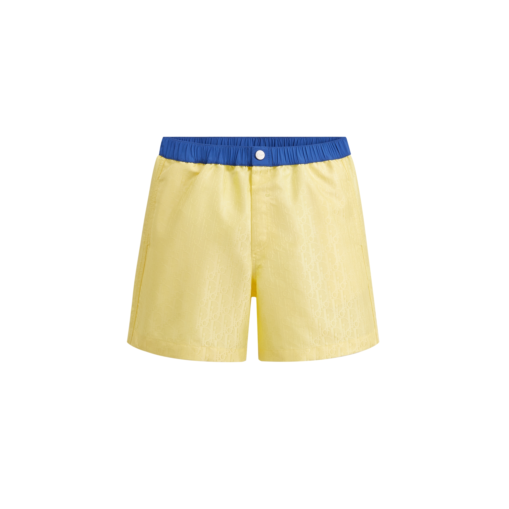 Kids' Swim Shorts Yellow Dior Oblique Technical Fabric E01