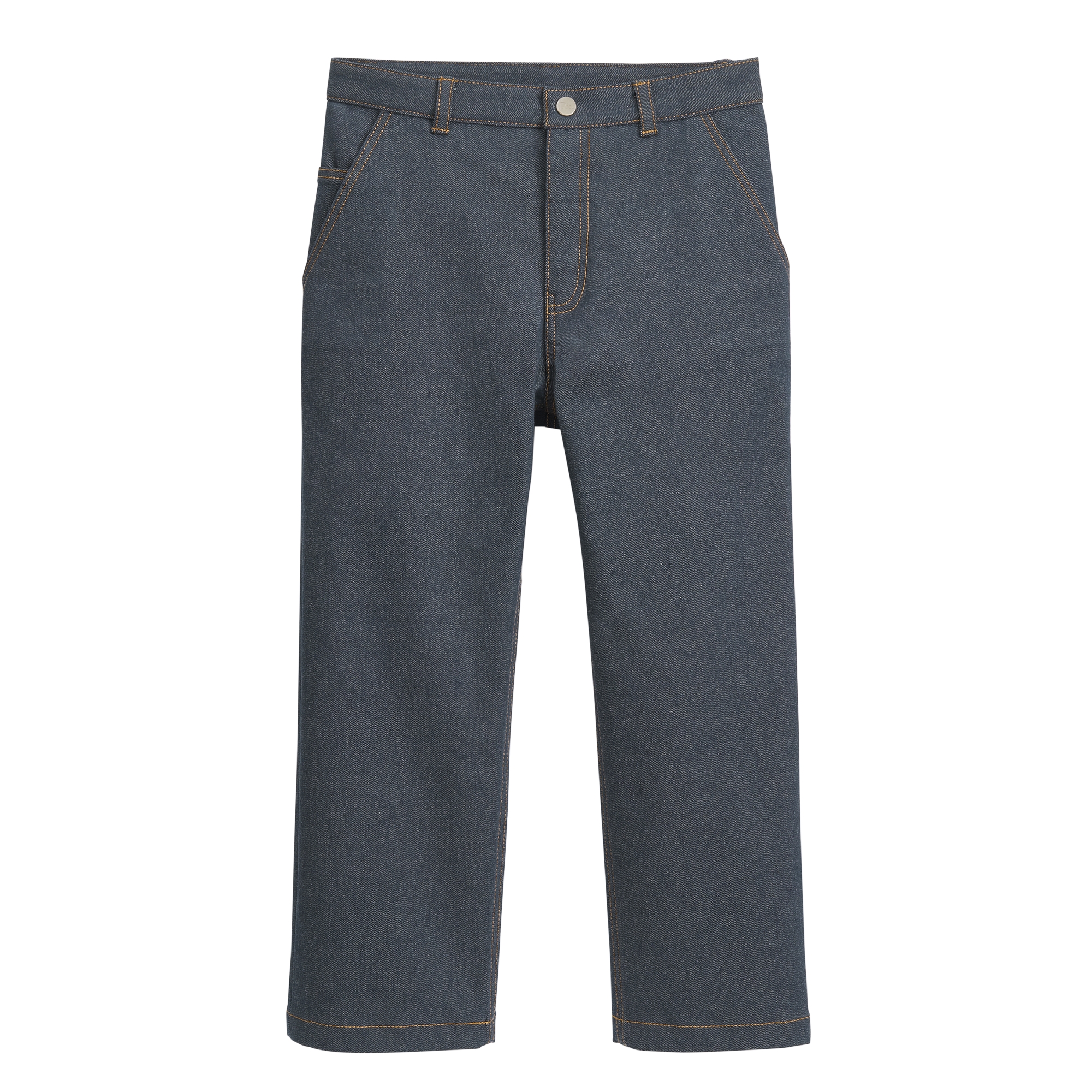 Kids' Pants Blue Raw Cotton Denim E01