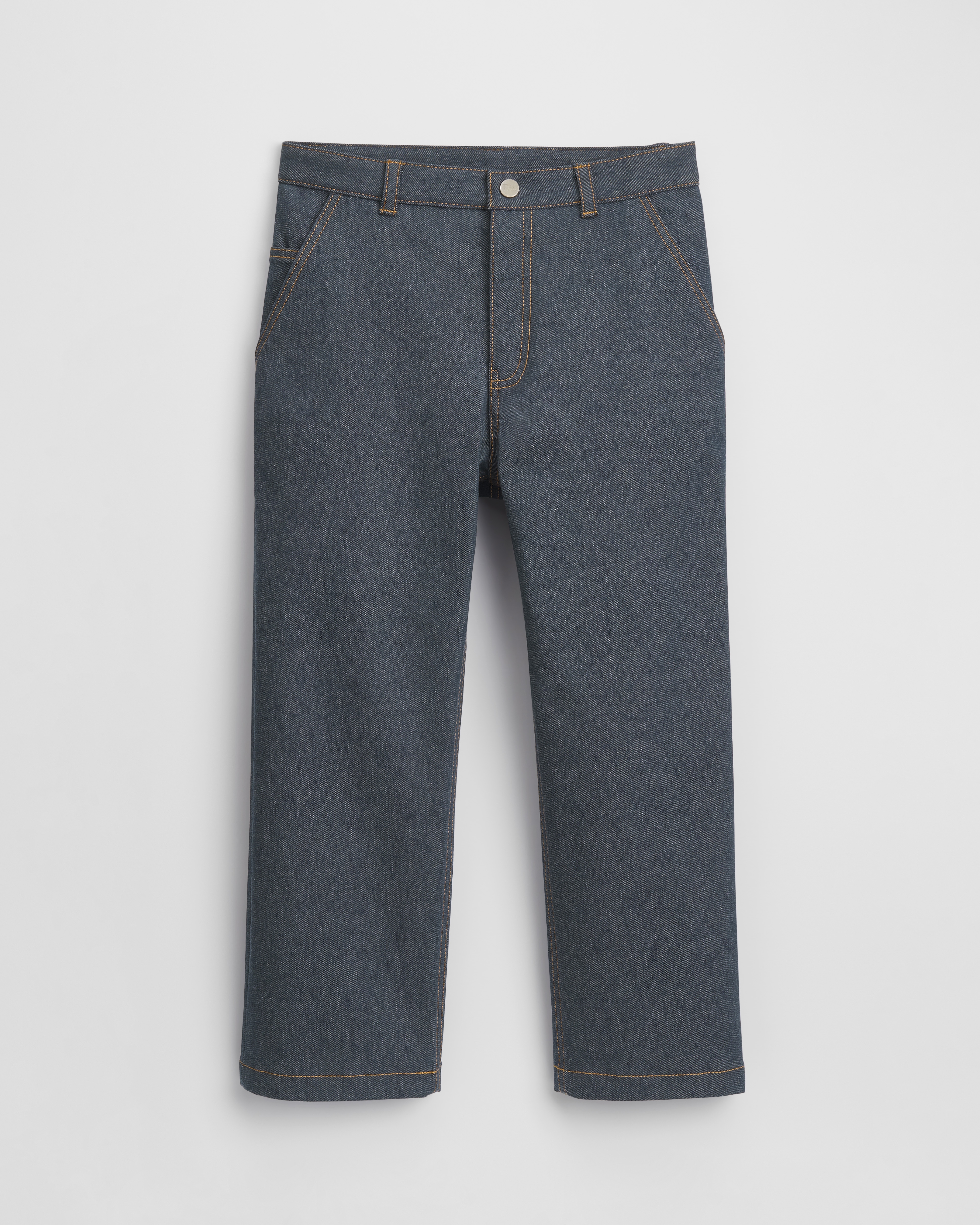 Pantalón infantil Denim de algodón sin tratar azul E01