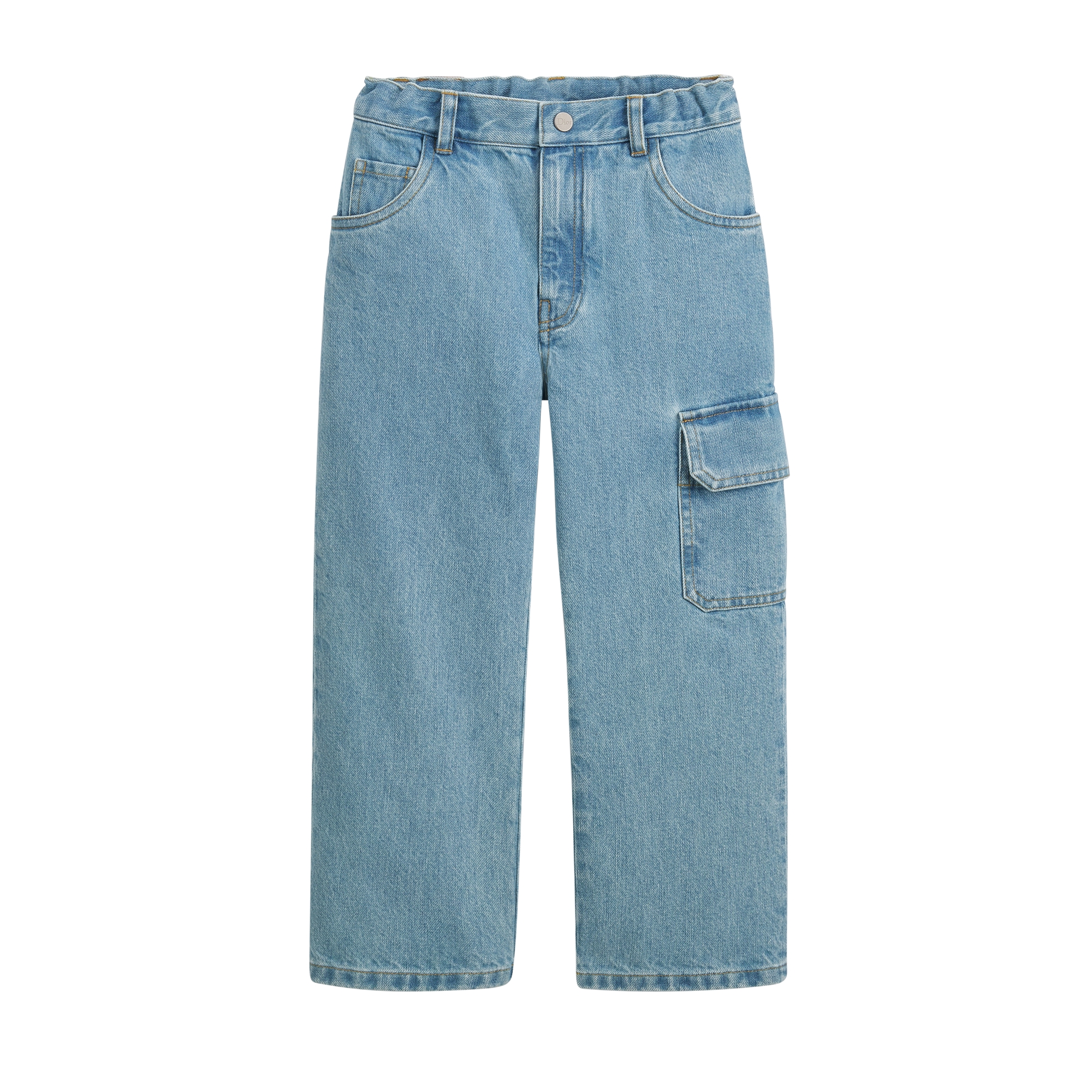 Kids' Pants Blue Cotton Denim E01