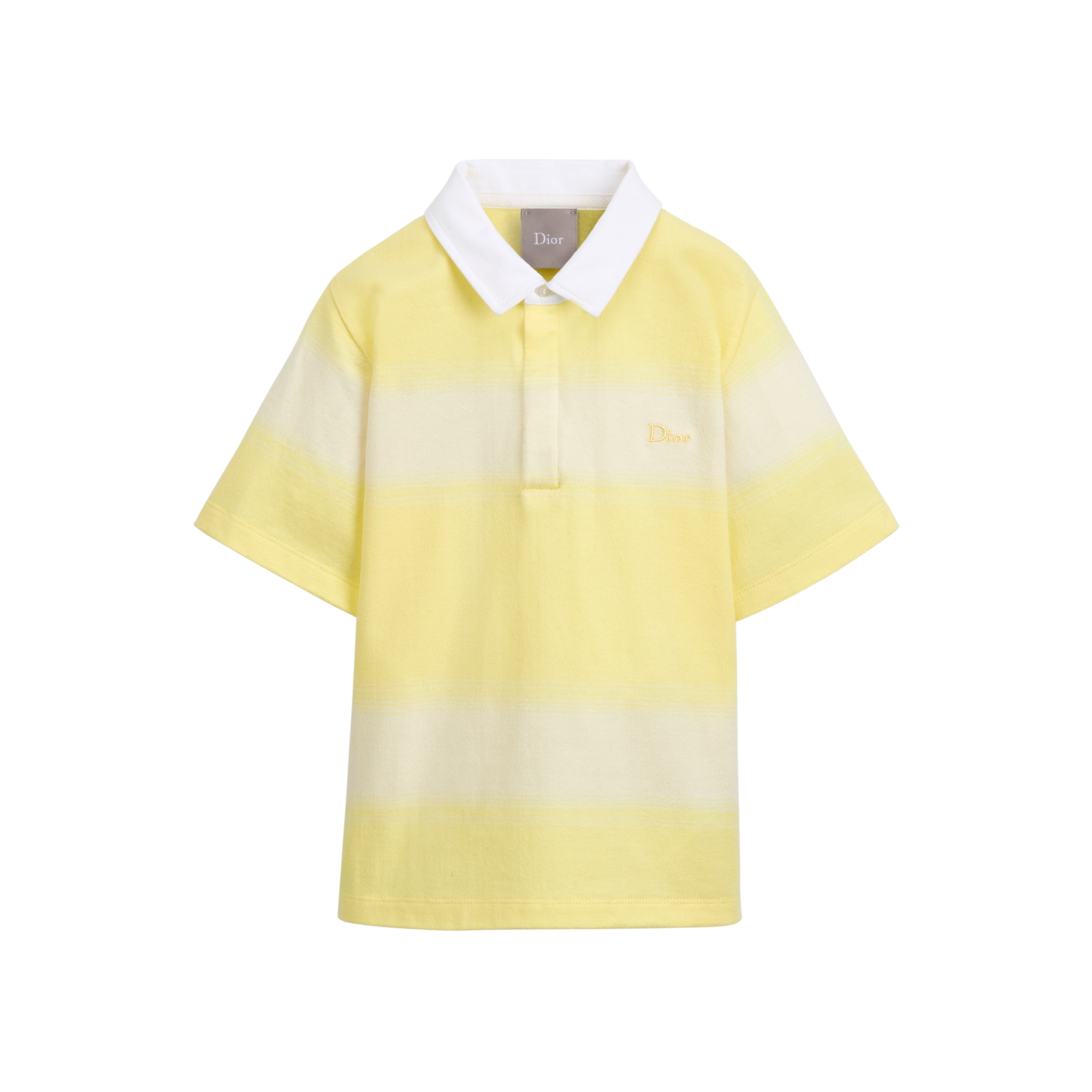  Ivory Cotton Jersey with Yellow Stripes