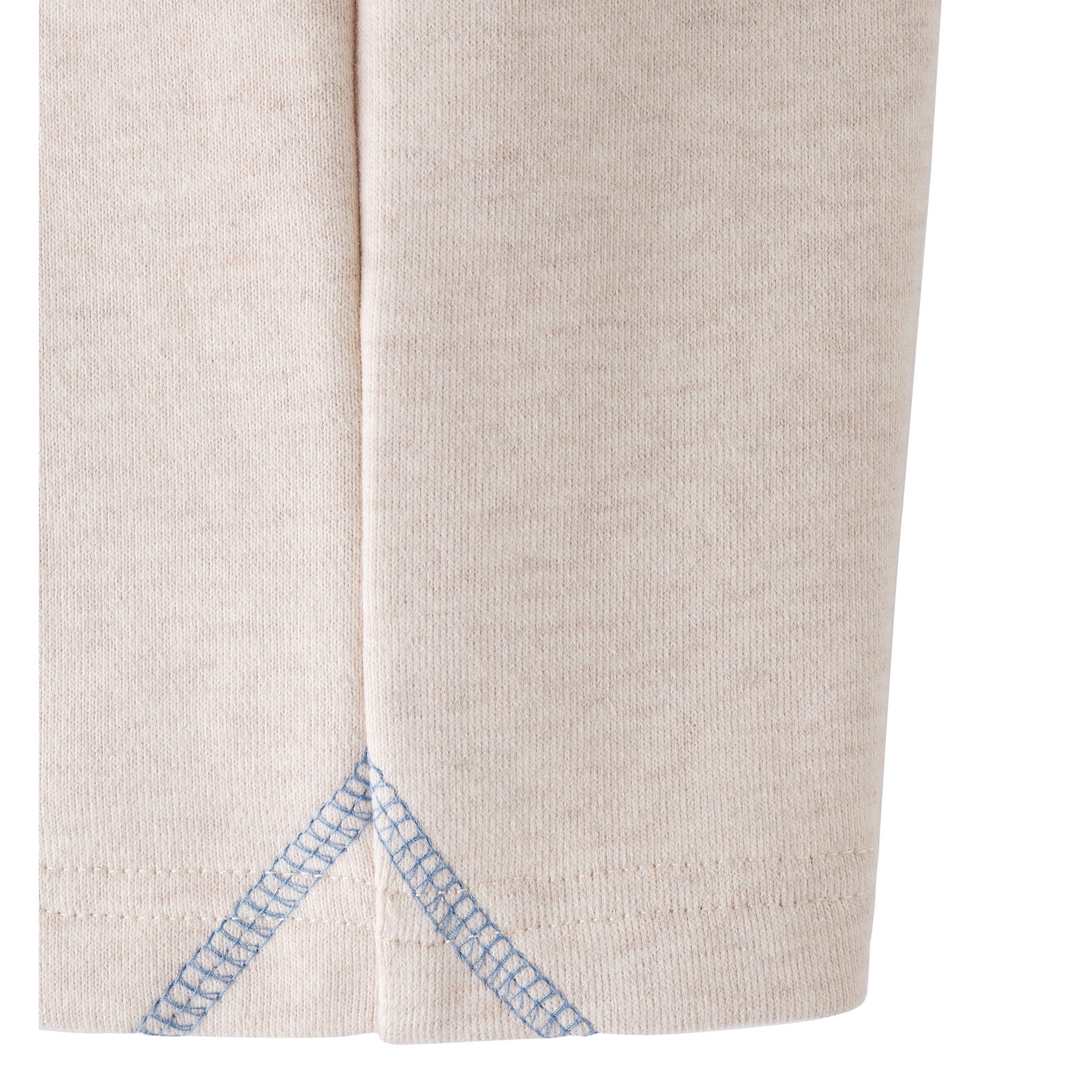 Kids' Track Shorts  Heathered Beige Cotton Fleece E10