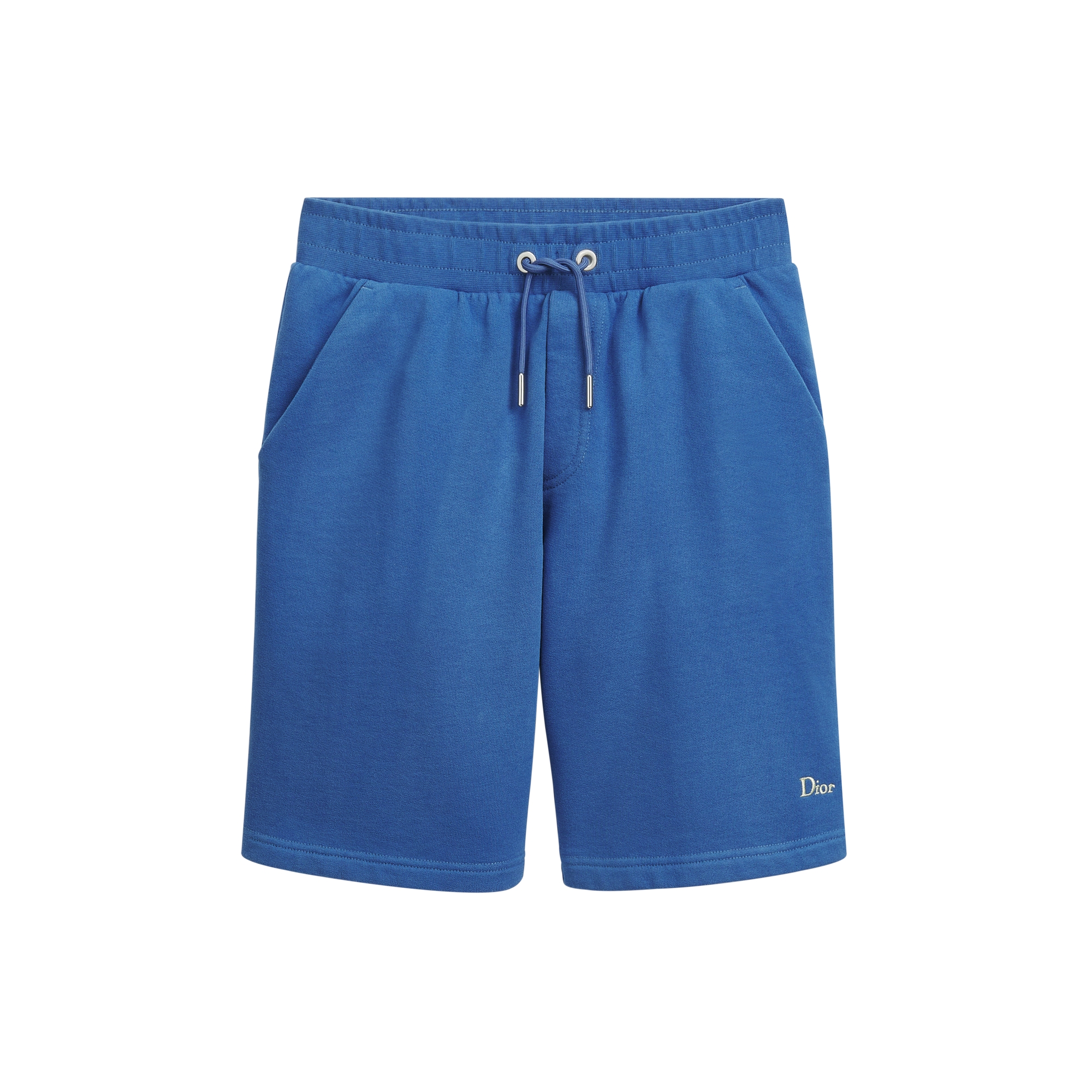 Kids' Track Shorts Blue Cotton Fleece E01