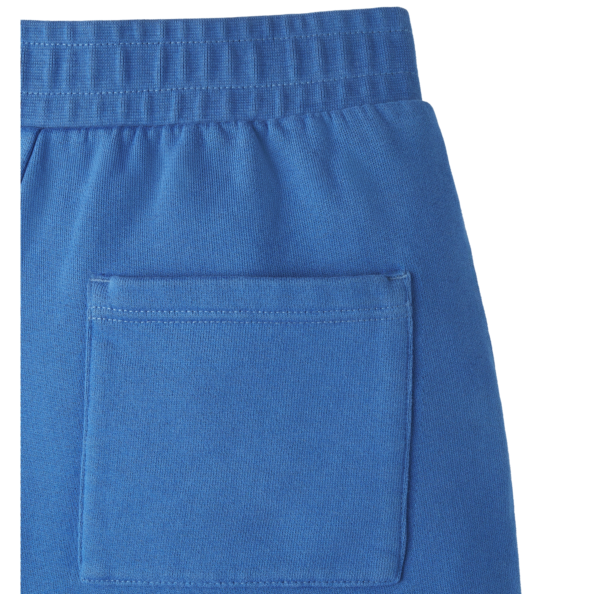 Kids' Track Shorts Blue Cotton Fleece E10