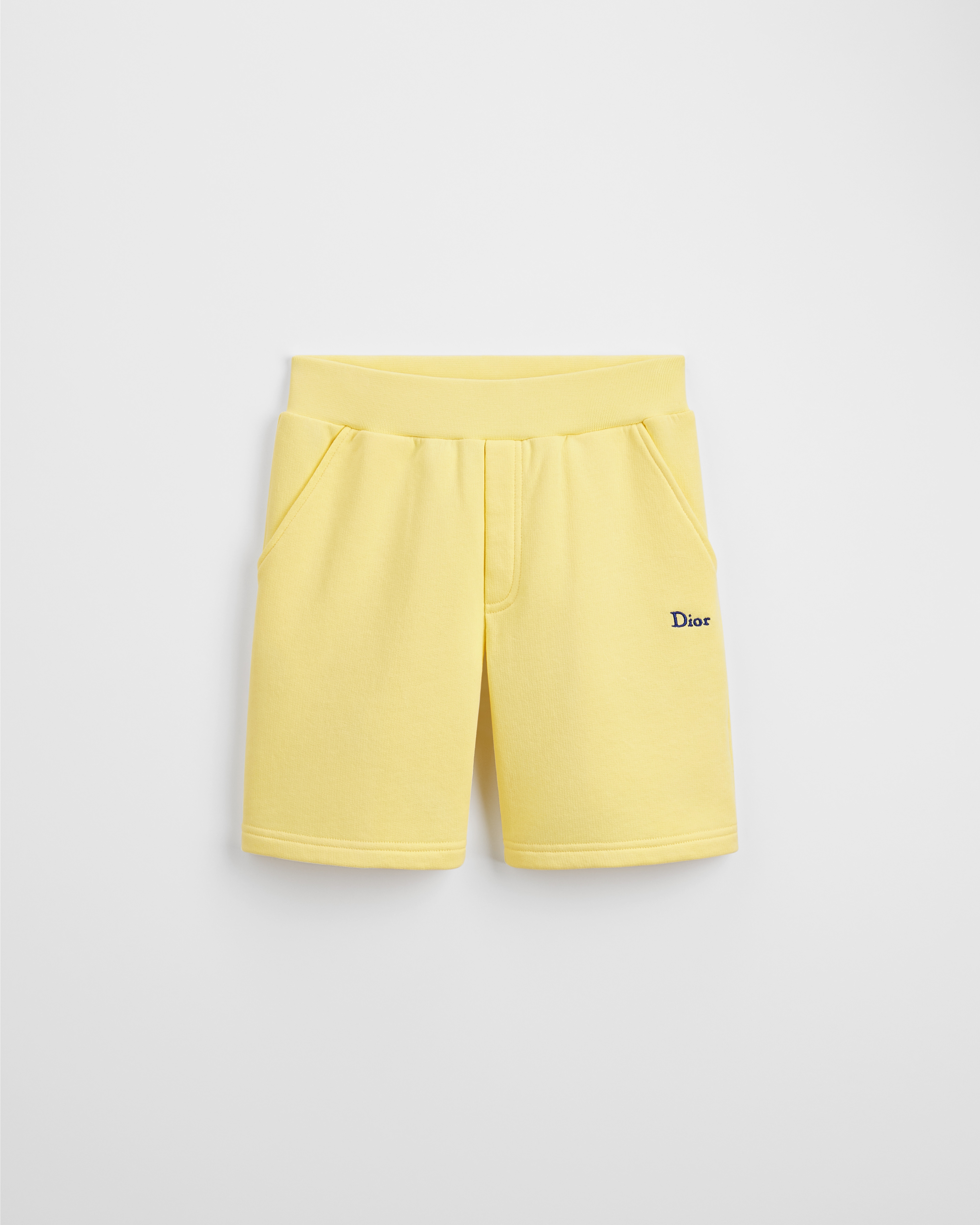 Short de jogging enfant Molleton de coton jaune E01