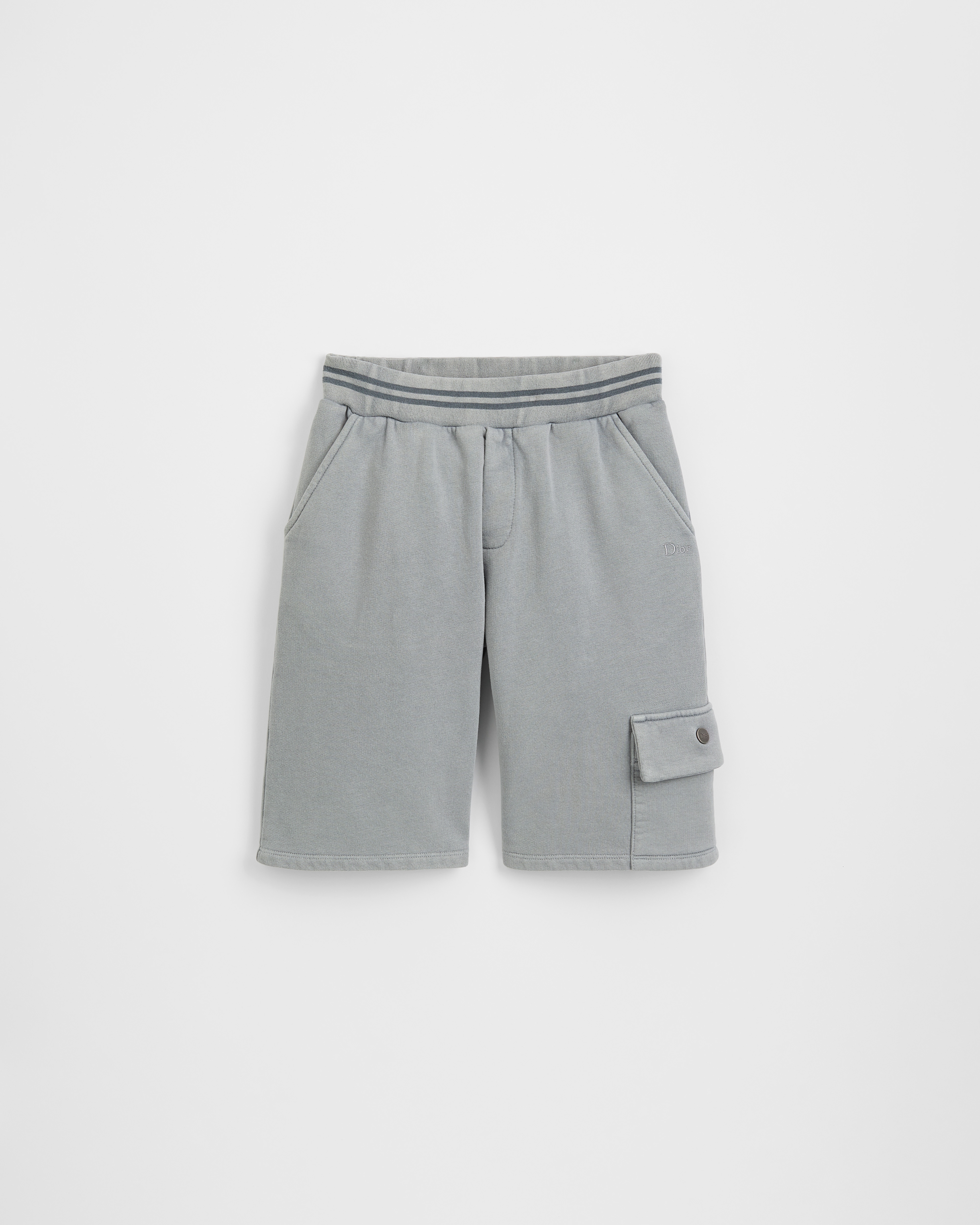 Shorts sportivi per bambini Cotone felpato grigio stonewashed E01