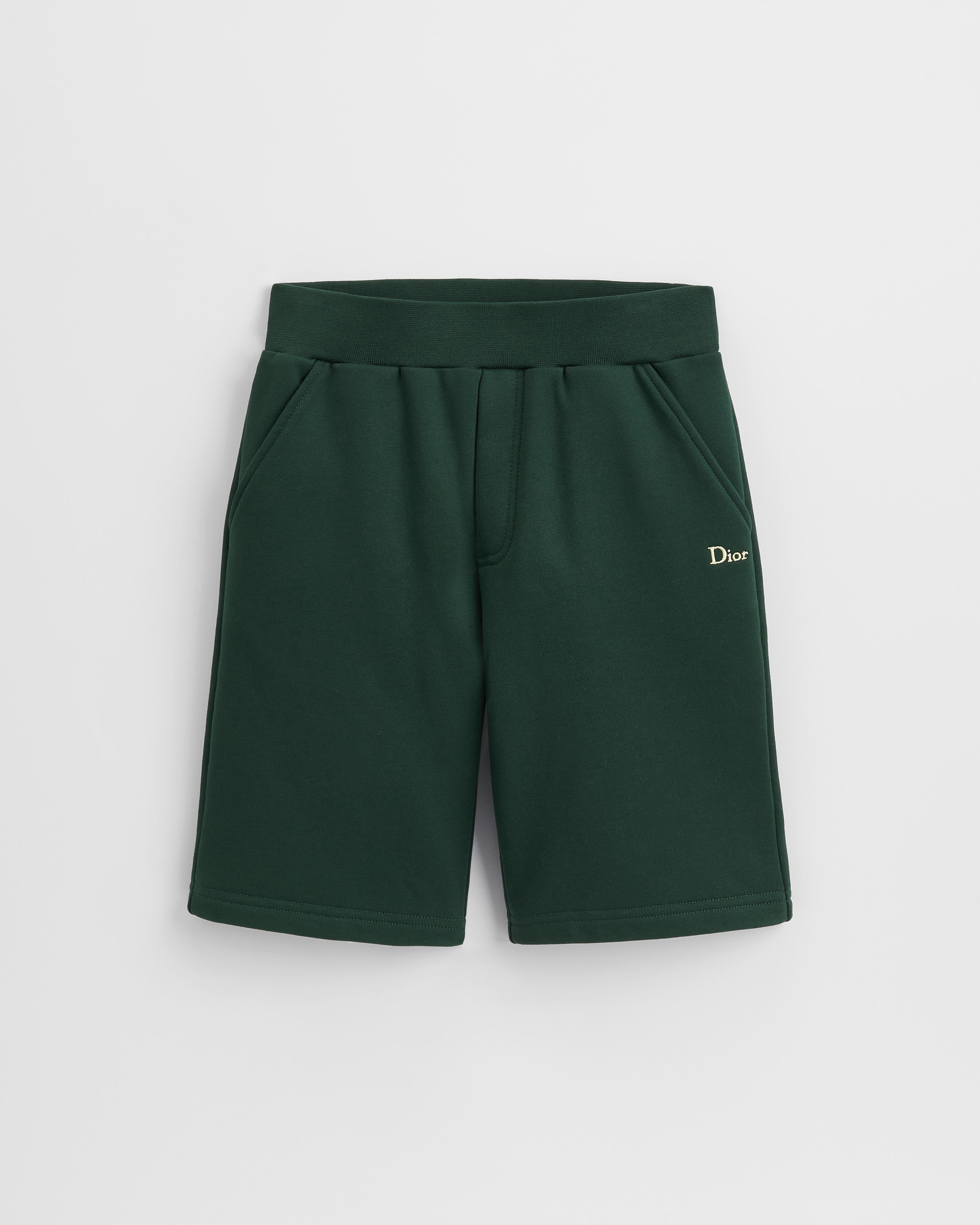 Trainingsshorts für Kinder Baumwollfleece in Grün E01