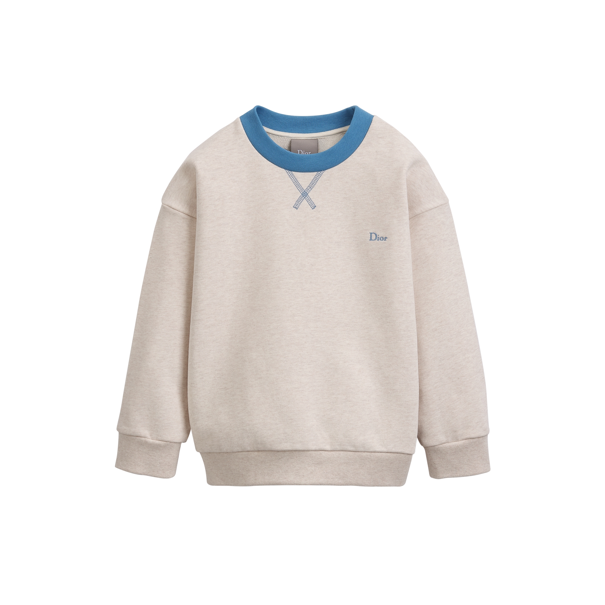 Kids' Sweatshirt Heathered Beige Cotton Fleece | DIOR