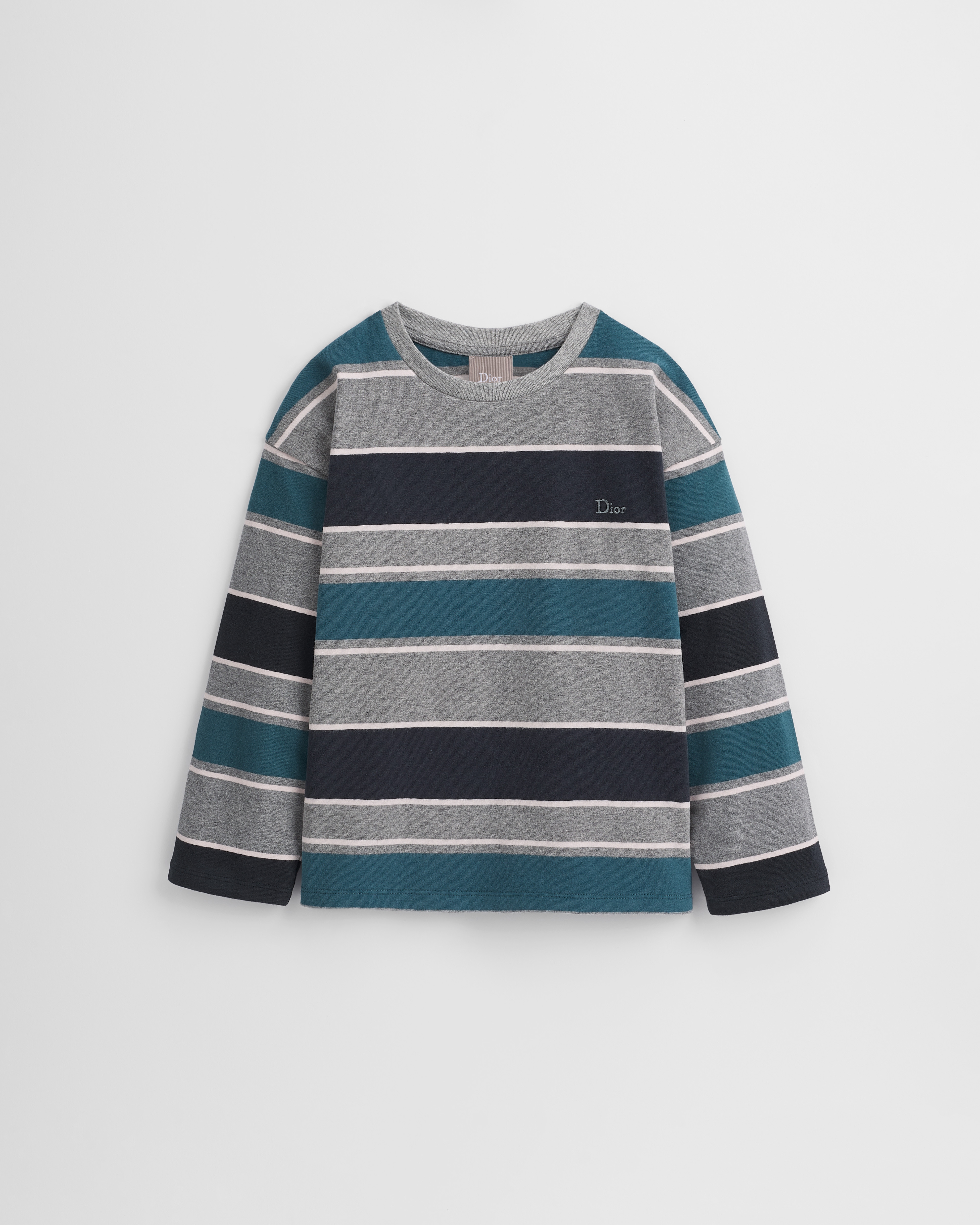Maglia a maniche lunghe per bambini Jersey di cotone multicolore a strisce E01