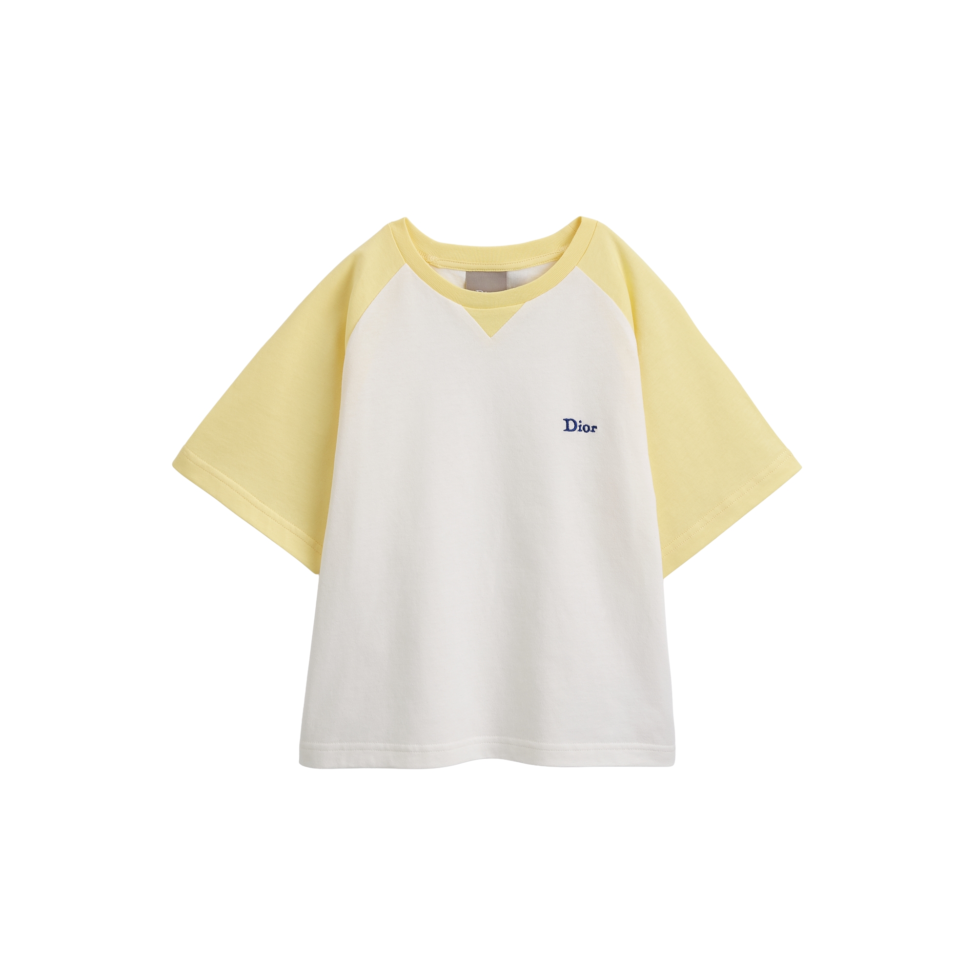 Kids' T-Shirt Ivory and Yellow Cotton Jersey E01