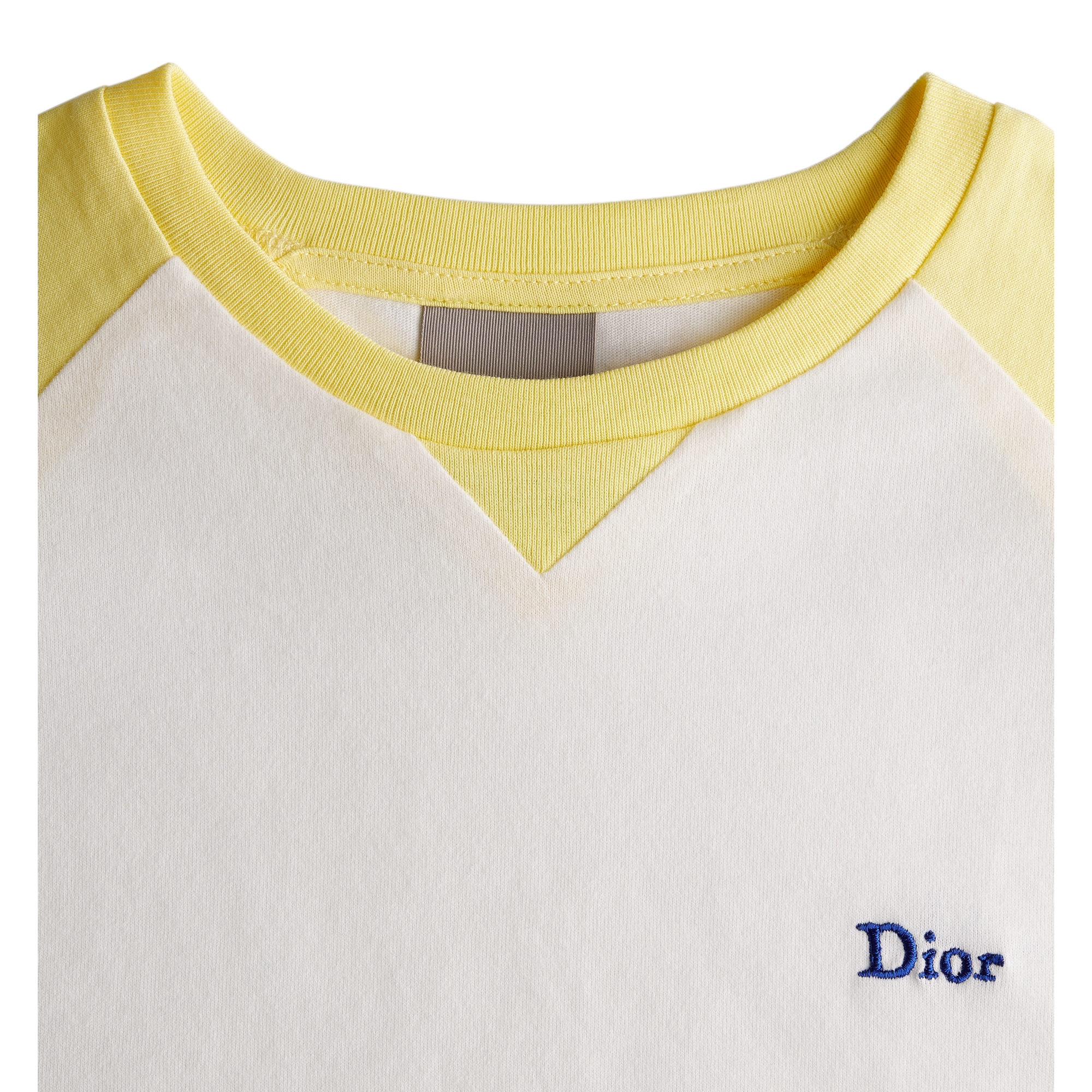 Kids' T-Shirt Ivory and Yellow Cotton Jersey E10
