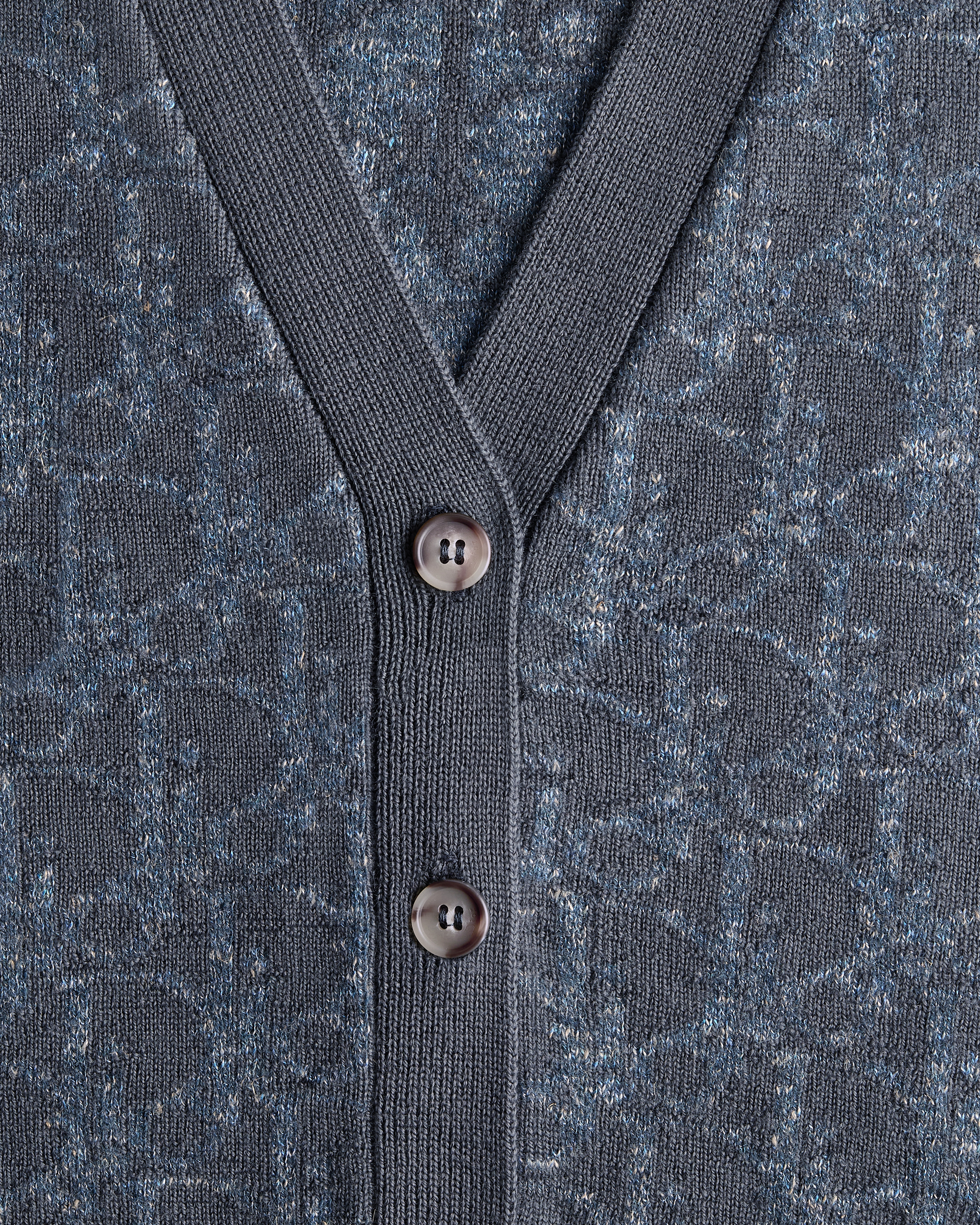 Cardigan für Kinder Woll- und Leinenstrick aus Dior Oblique Jacquard in verblasstem Graublau E10