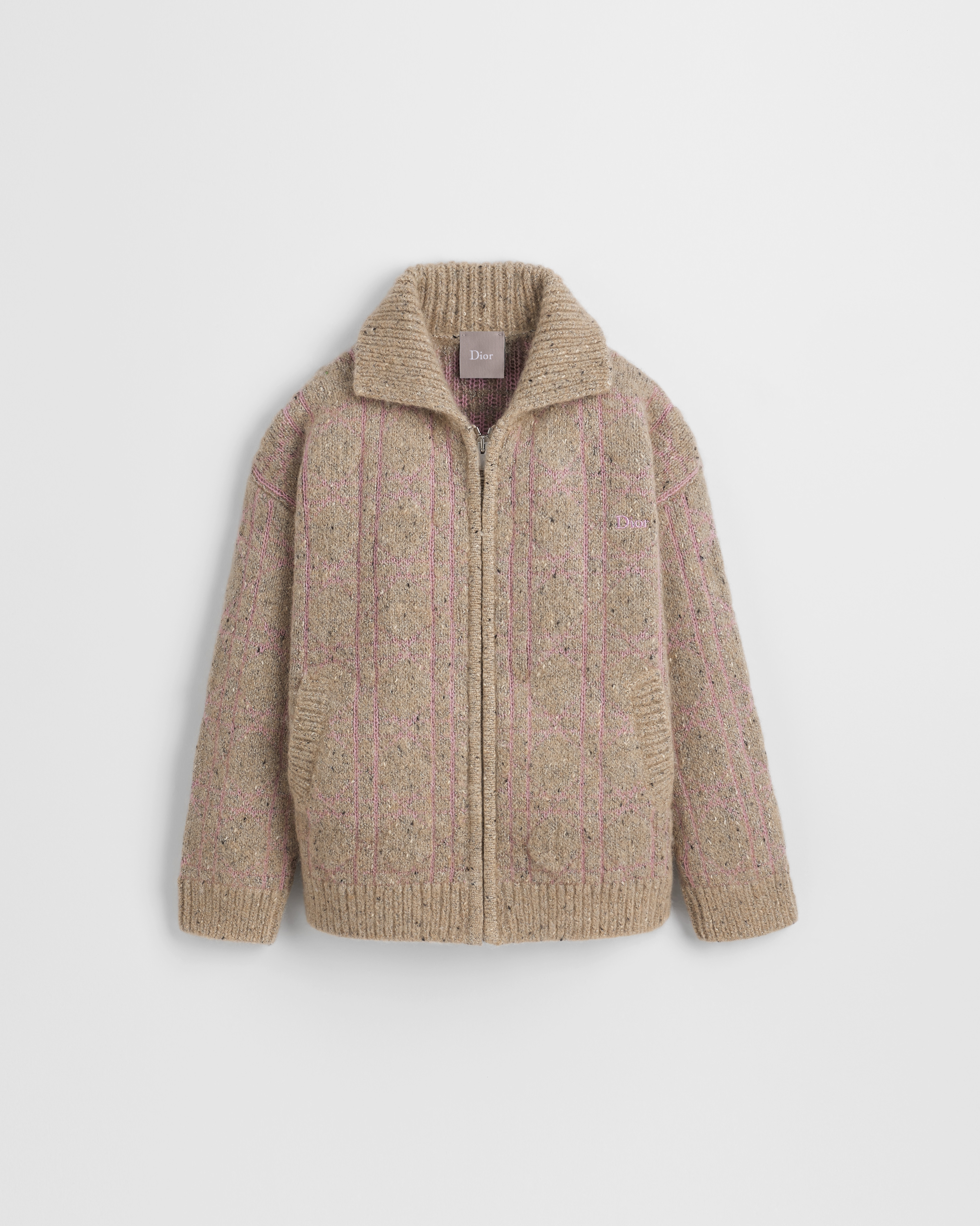 ディオール＊カーディガン Kids' Cardigan Beige Wool, Cotton and Alpaca Mouliné Knit with