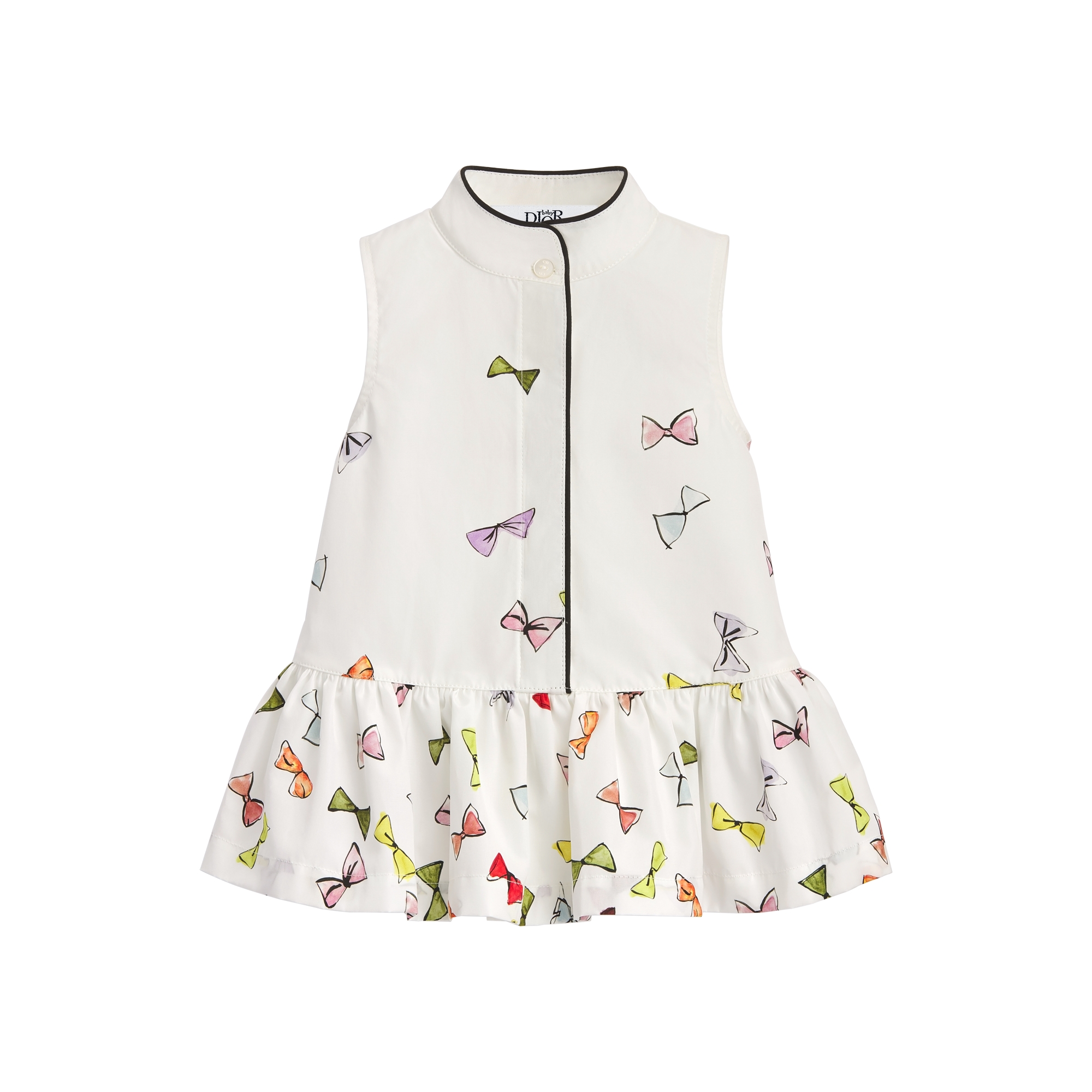 Dior ベビー 上下セット DIOR | ベビー ショートフレアドレス Dior Bows コットンポプリン