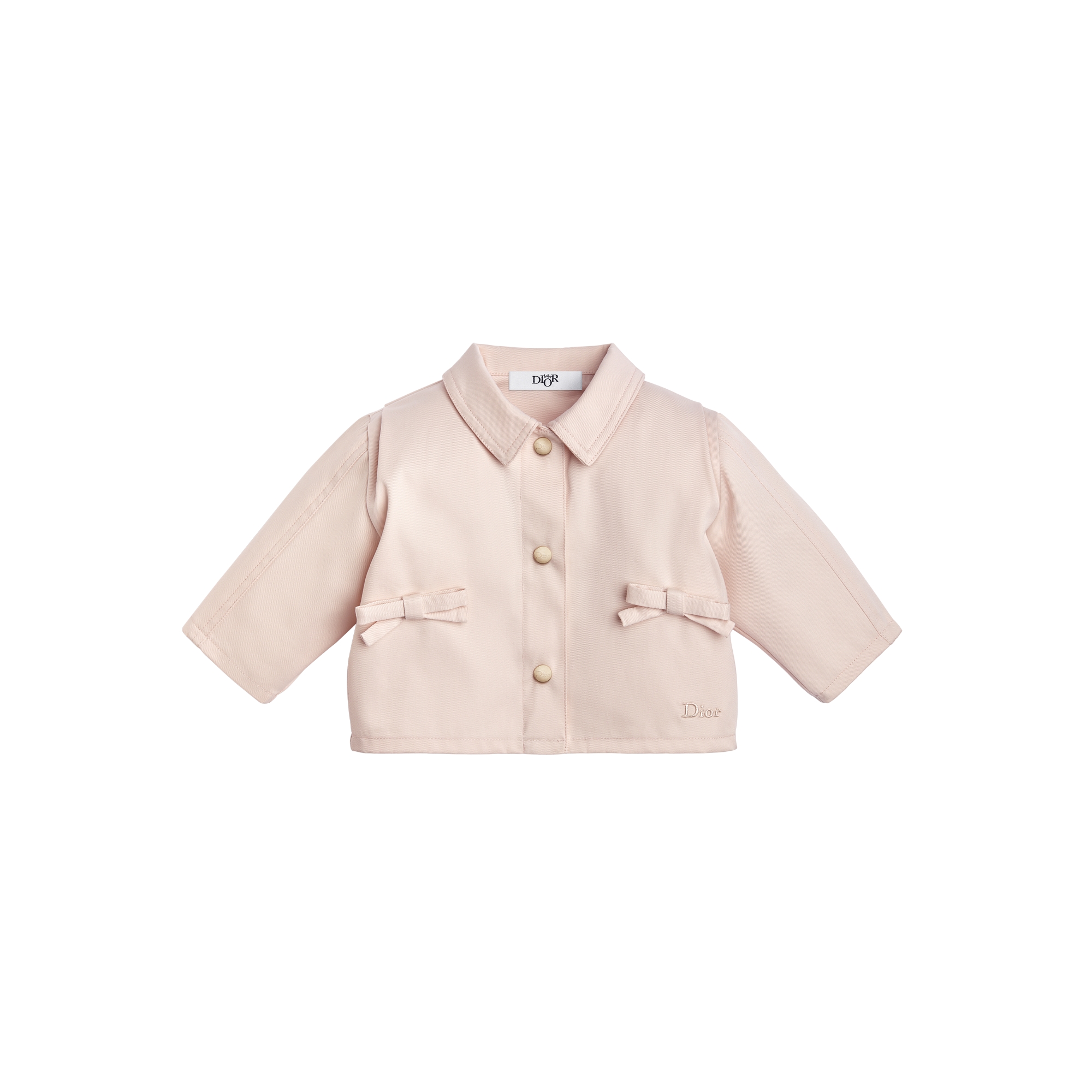 Baby Jacket Pale Pink Cotton Gabardine | DIOR
