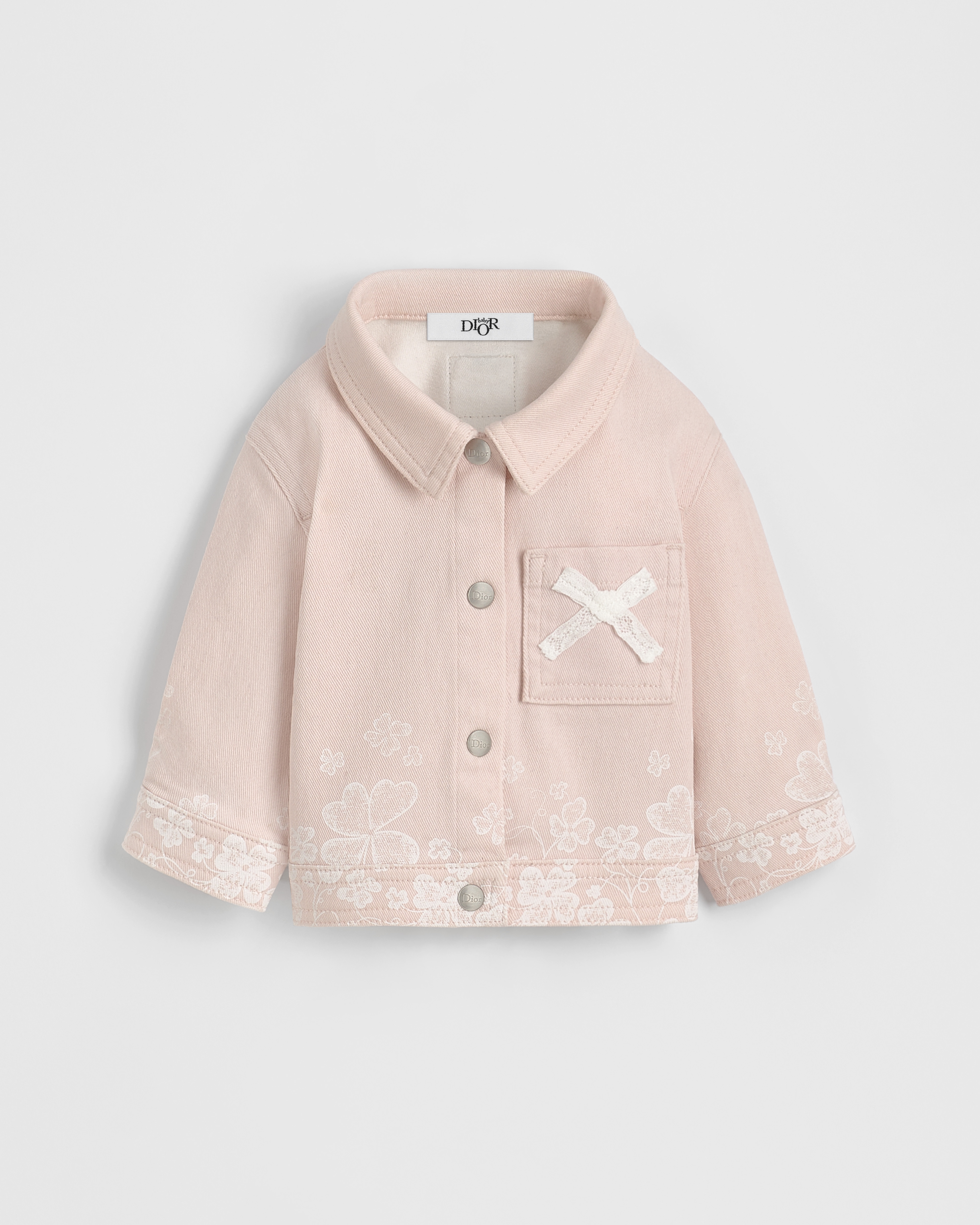 Veste bébé Gabardine de coton rose pâle E01