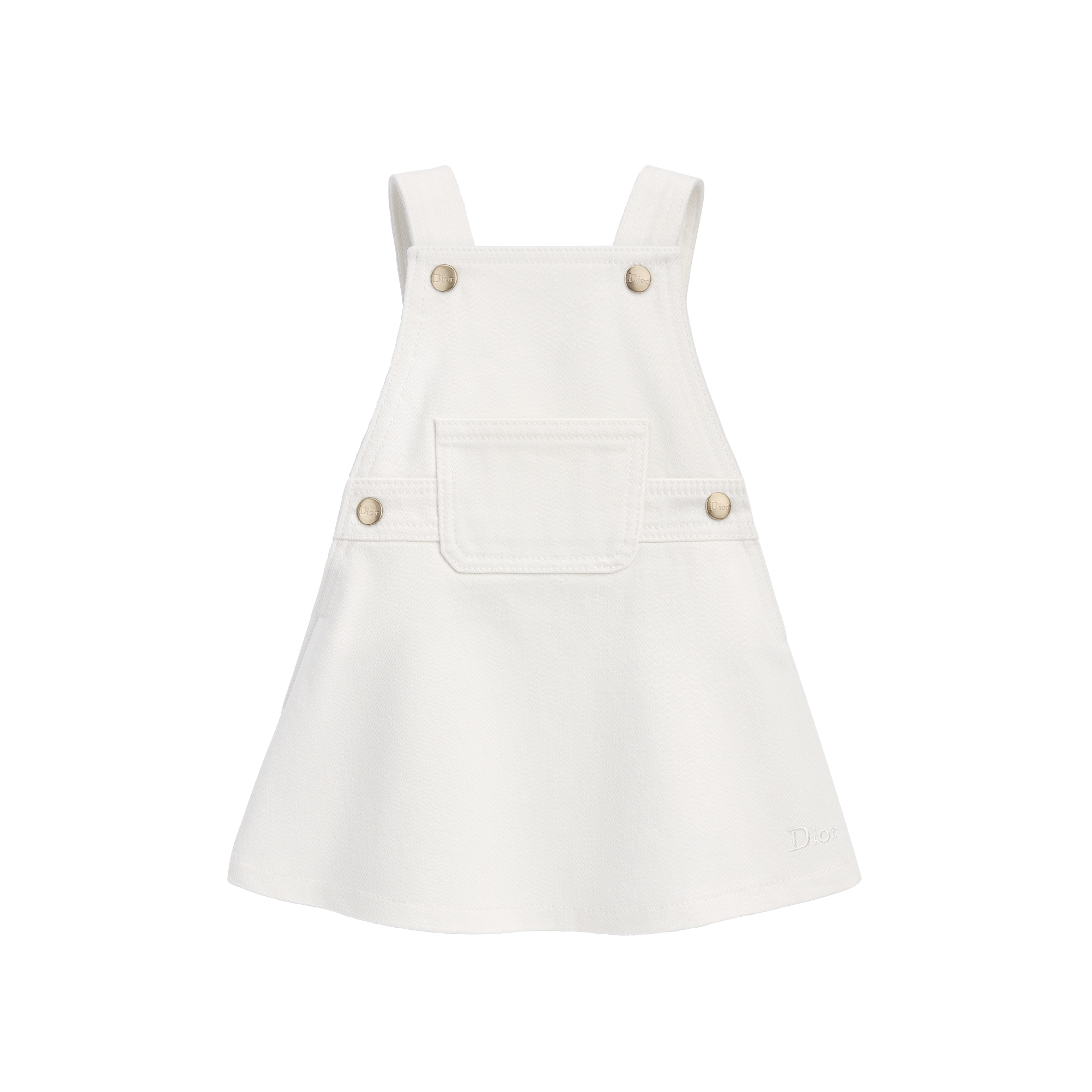 Baby Pinafore Dress Ivory Cotton Denim | DIOR