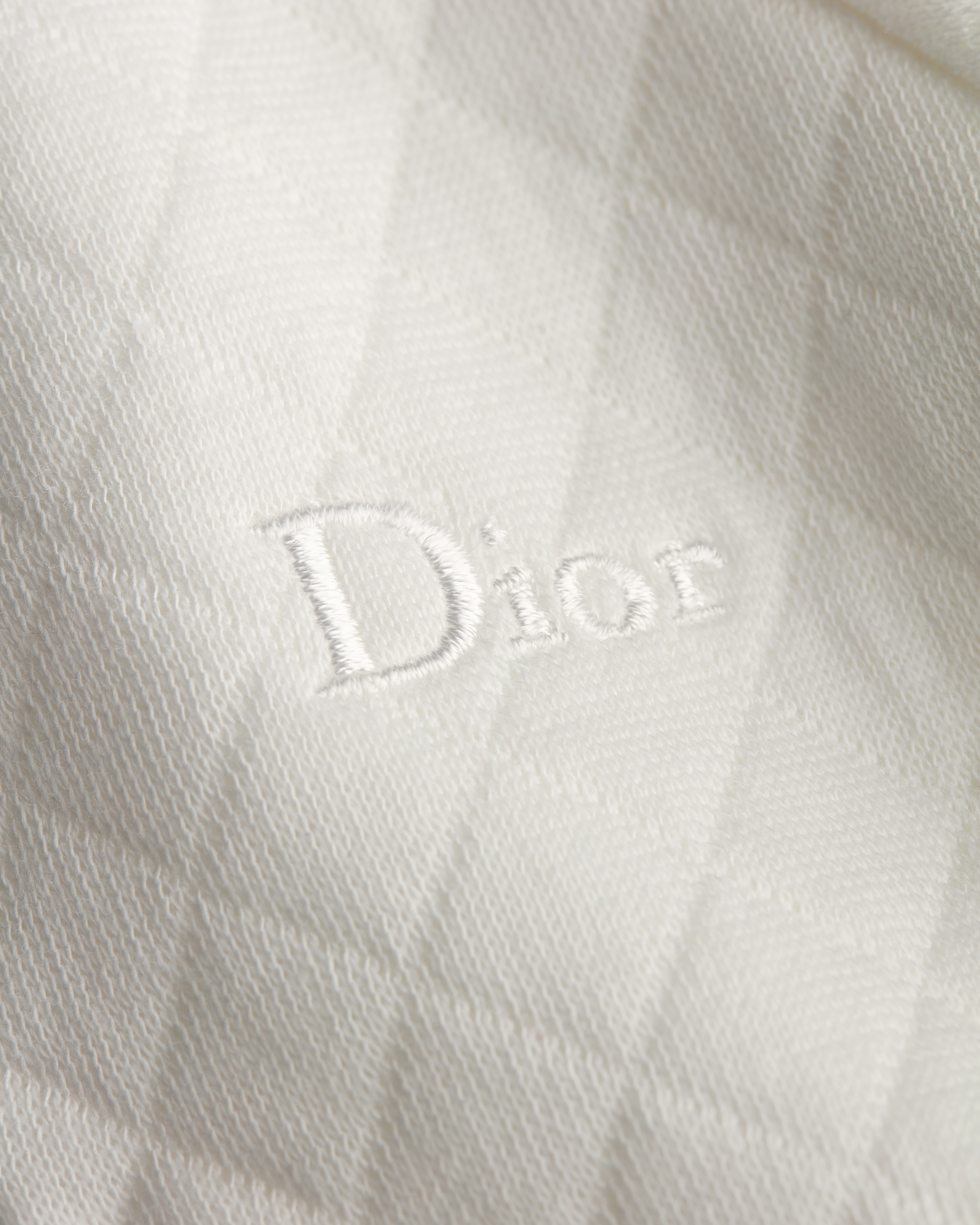 Baby Cardigan Ivory Diamond Motif Cotton Fleece | DIOR