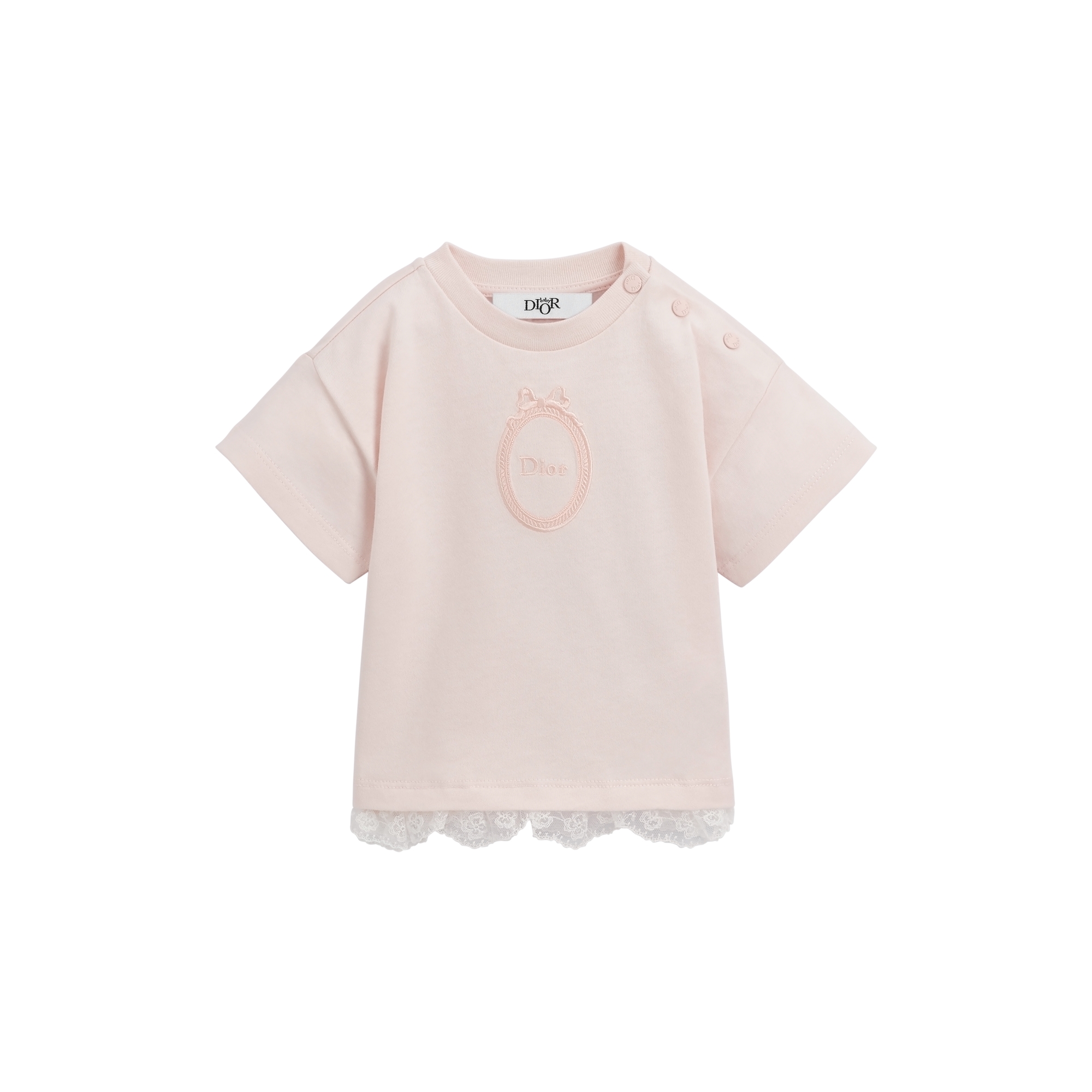 Baby T-Shirt Pale Pink Cotton Jersey E01