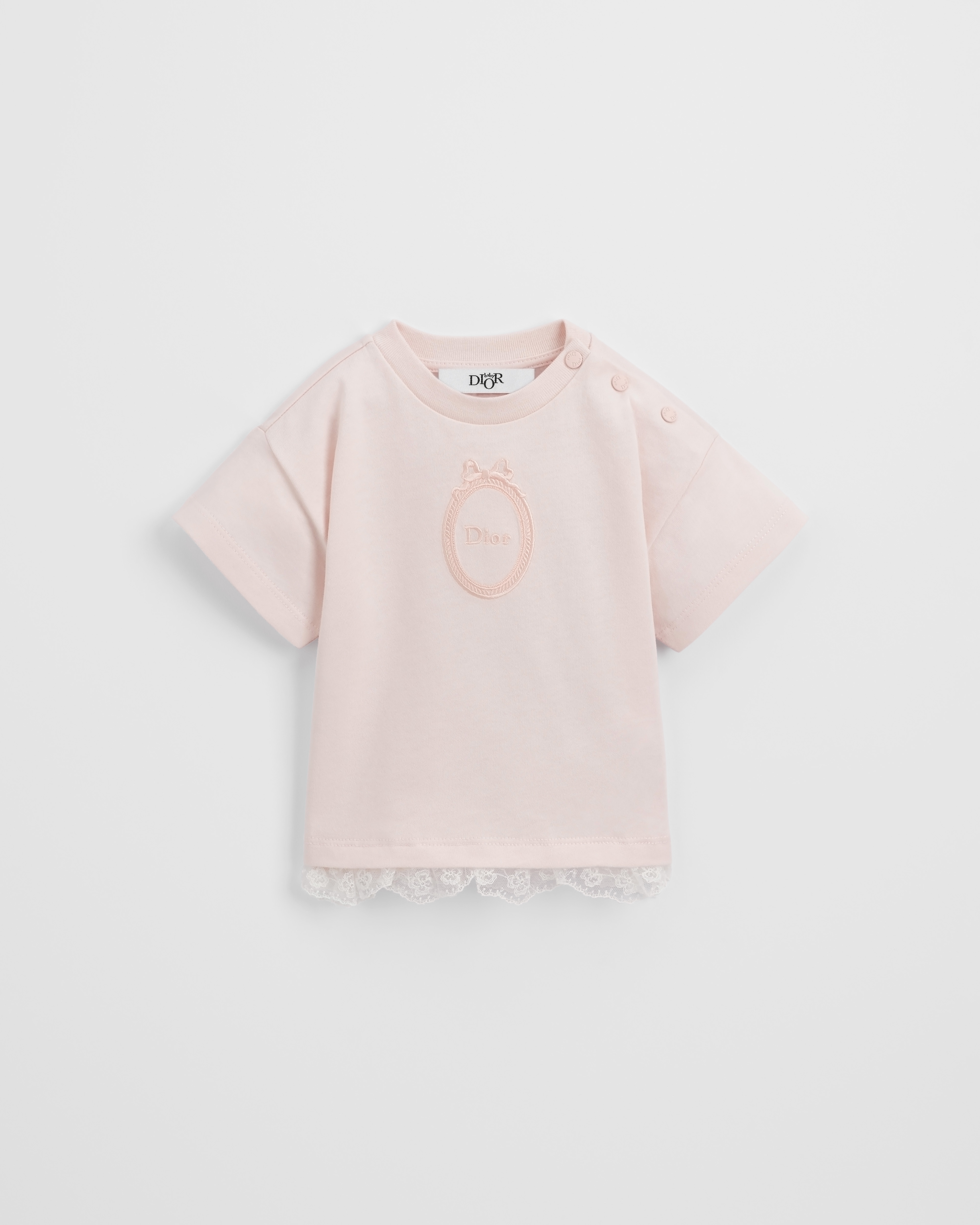 Baby T-Shirt Pale Pink Cotton Jersey E01