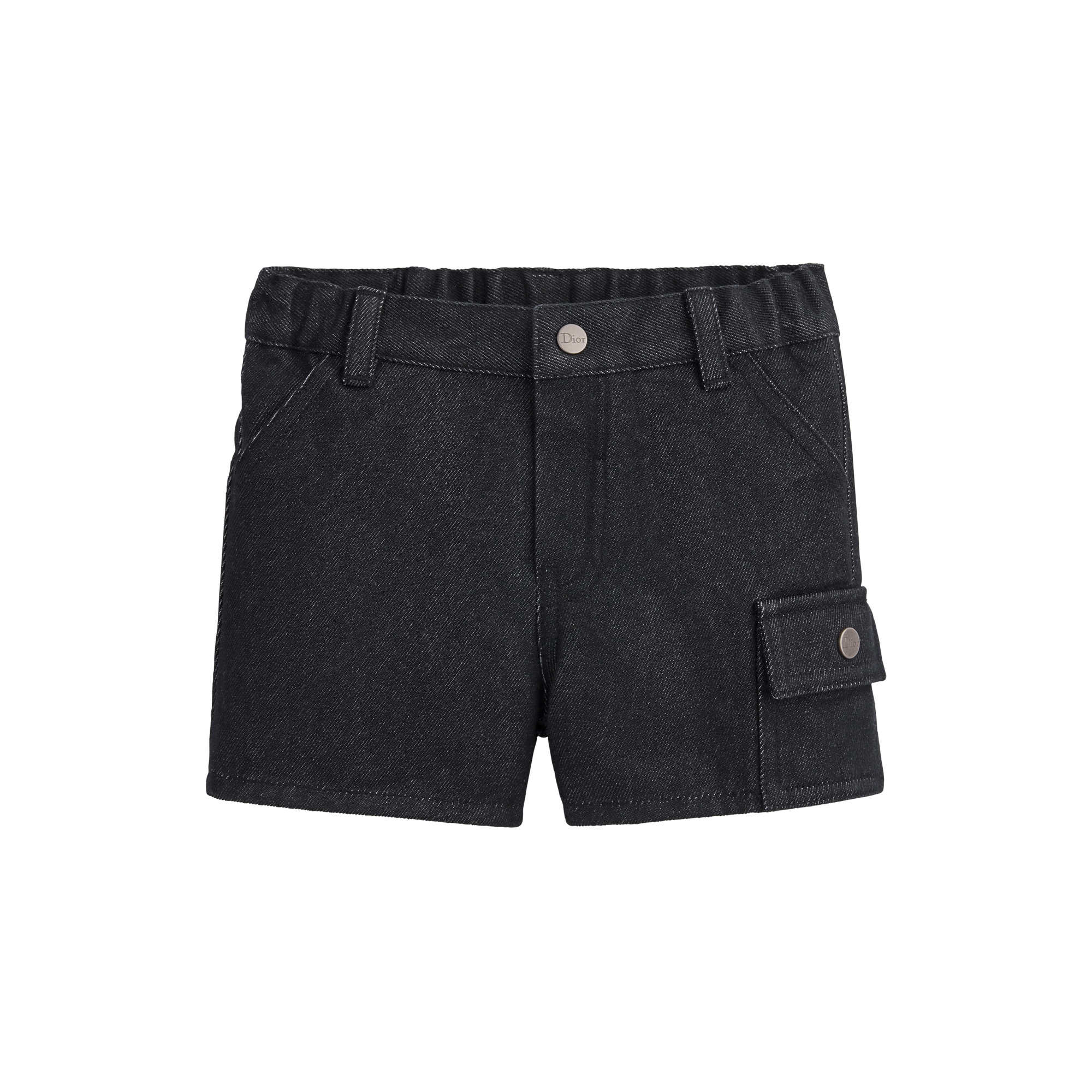 Baby Shorts Anthracite Gray Cotton Gabardine E01