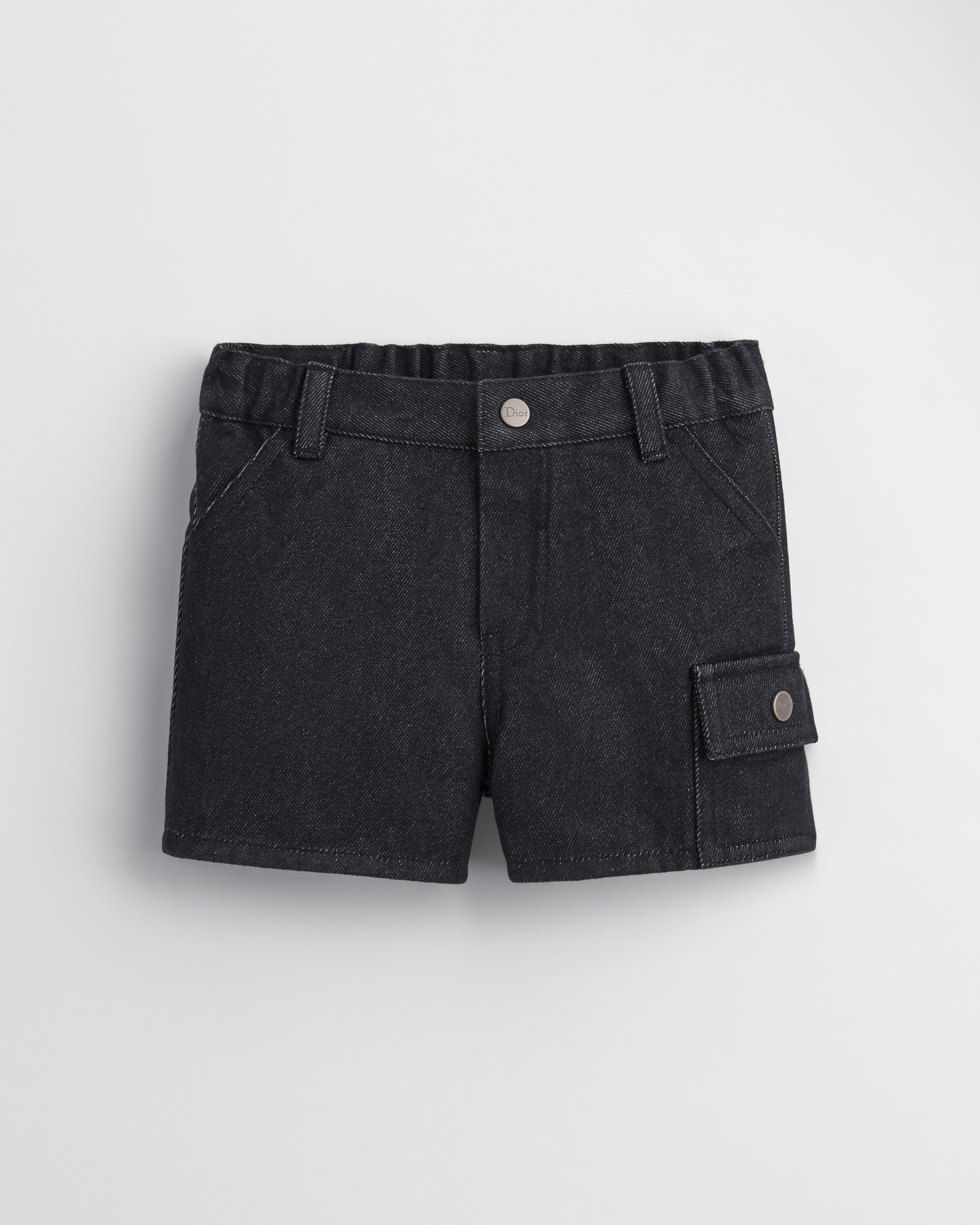 Baby Shorts Anthracite Gray Cotton Gabardine E01