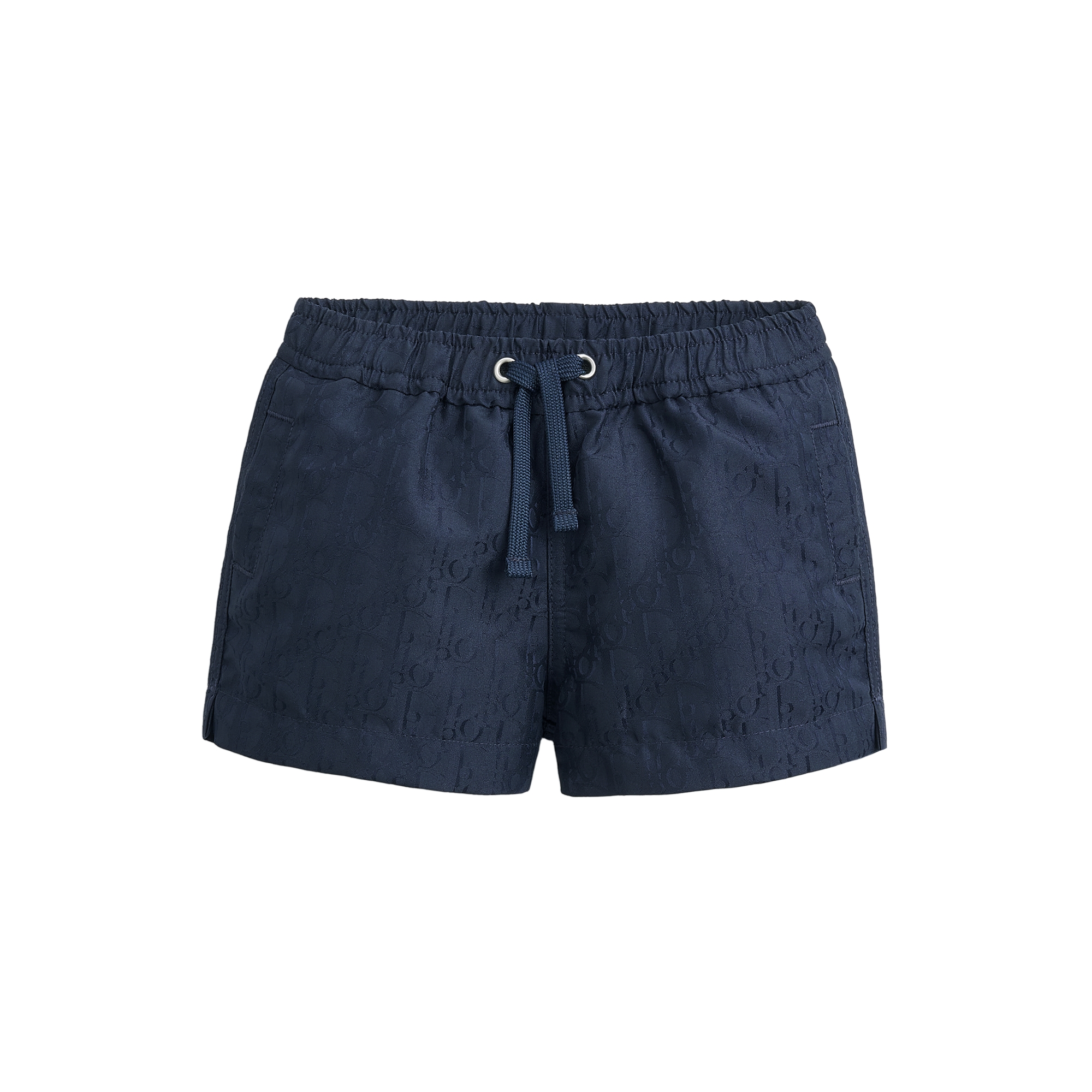 Baby Swim Shorts Navy Blue Dior Oblique Technical Jacquard E01