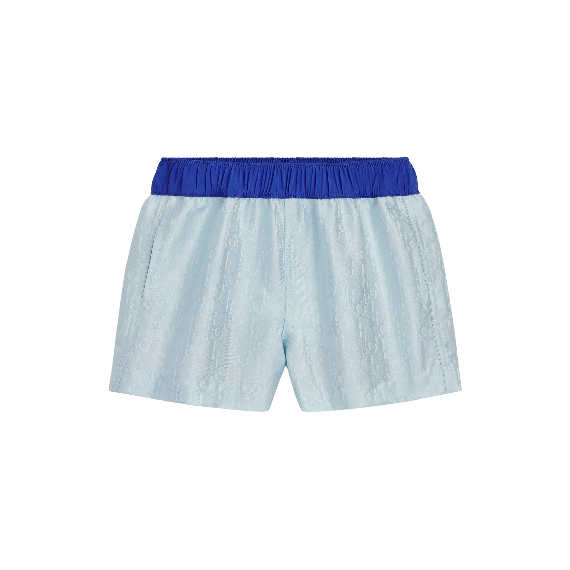 Baby Swim Shorts Light Blue Dior Oblique Technical Fabric E01