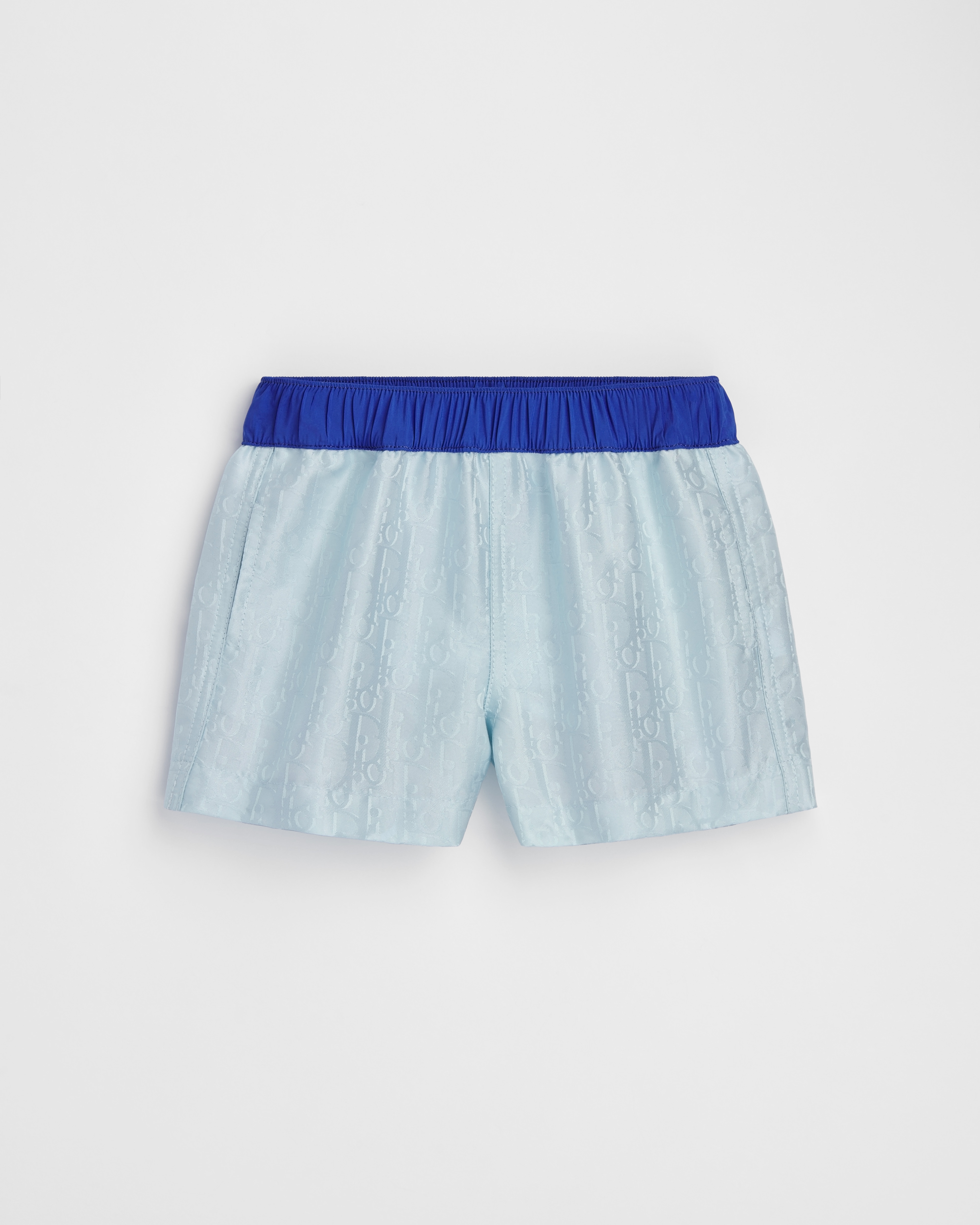 Baby Swim Shorts Light Blue Dior Oblique Technical Fabric E01