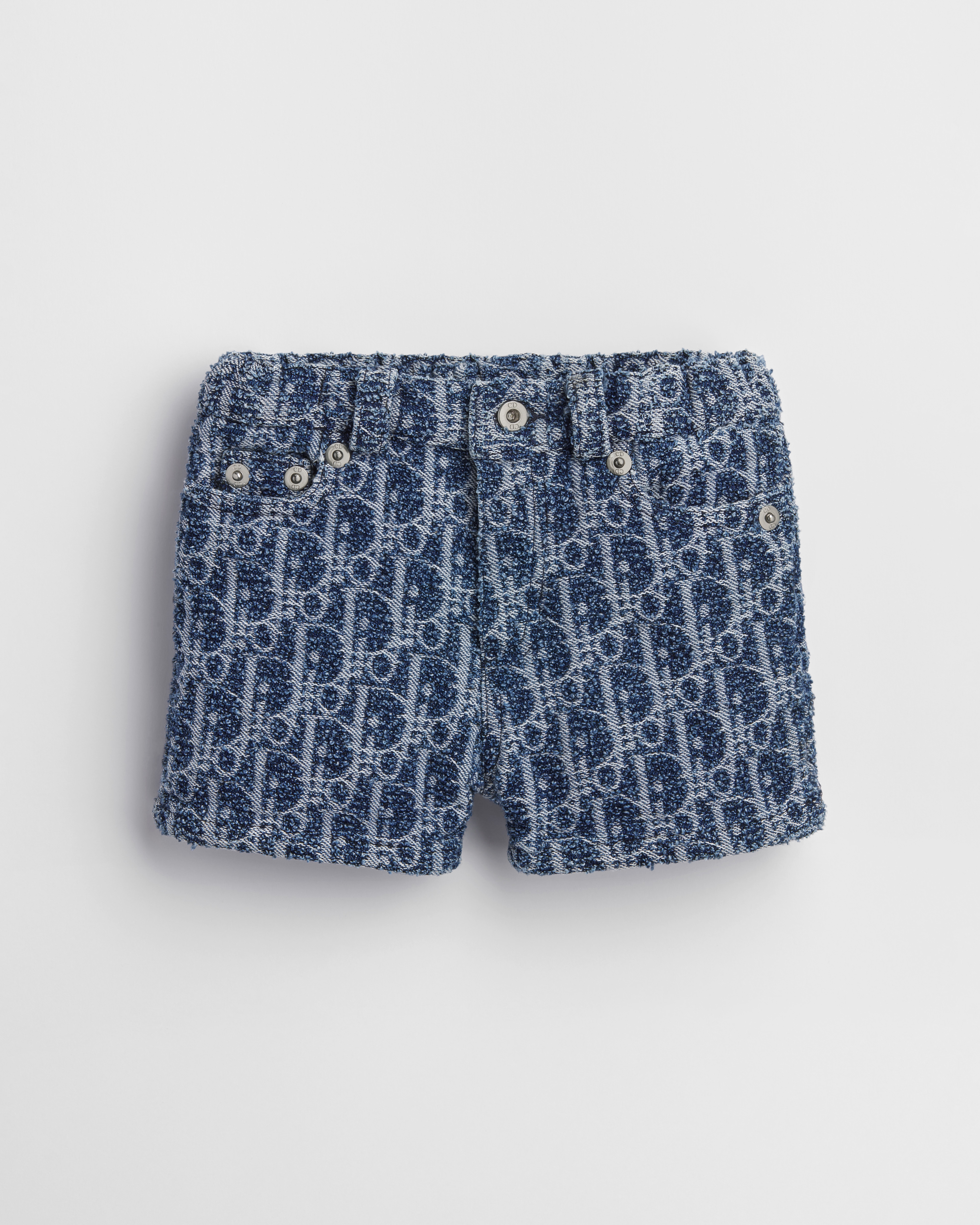 Shorts per neonati Twill di cotone jacquard Dior Oblique spugnoso blu E01