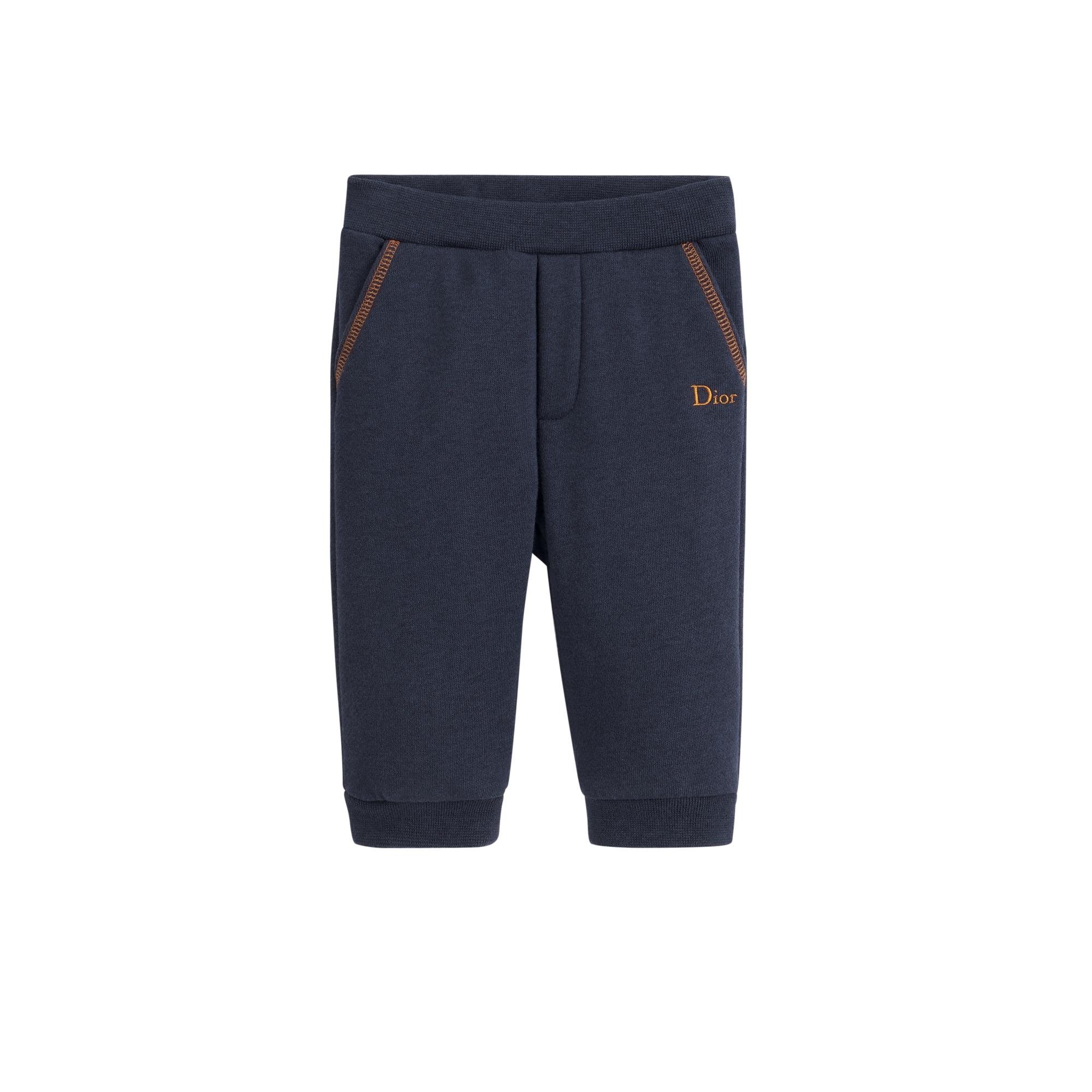 Baby Track Pants Navy Blue Cotton Fleece and Wool E01