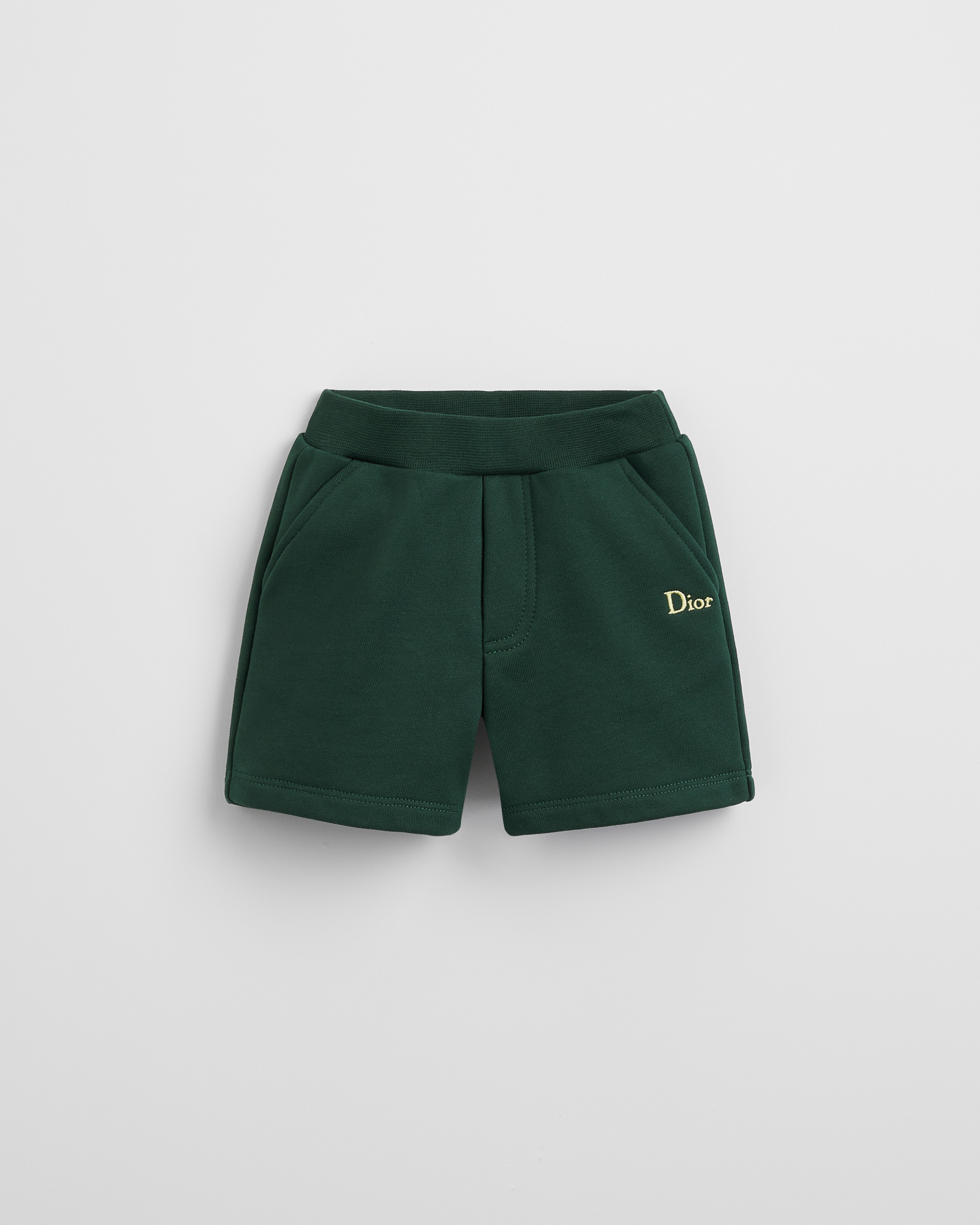 Baby Track Shorts Green Cotton Fleece E01