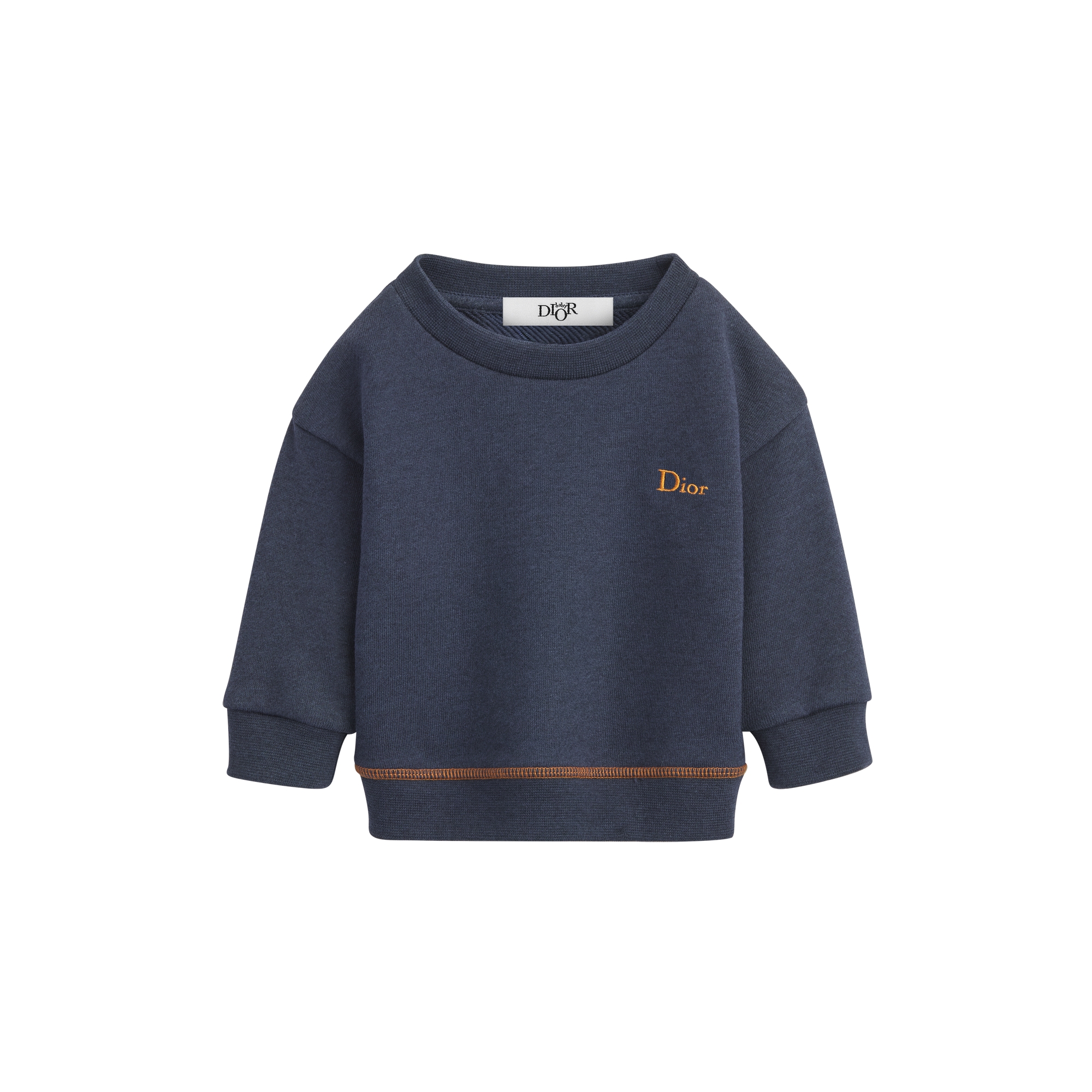 Baby Sweatshirt Navy Blue Cotton Fleece and Wool E01