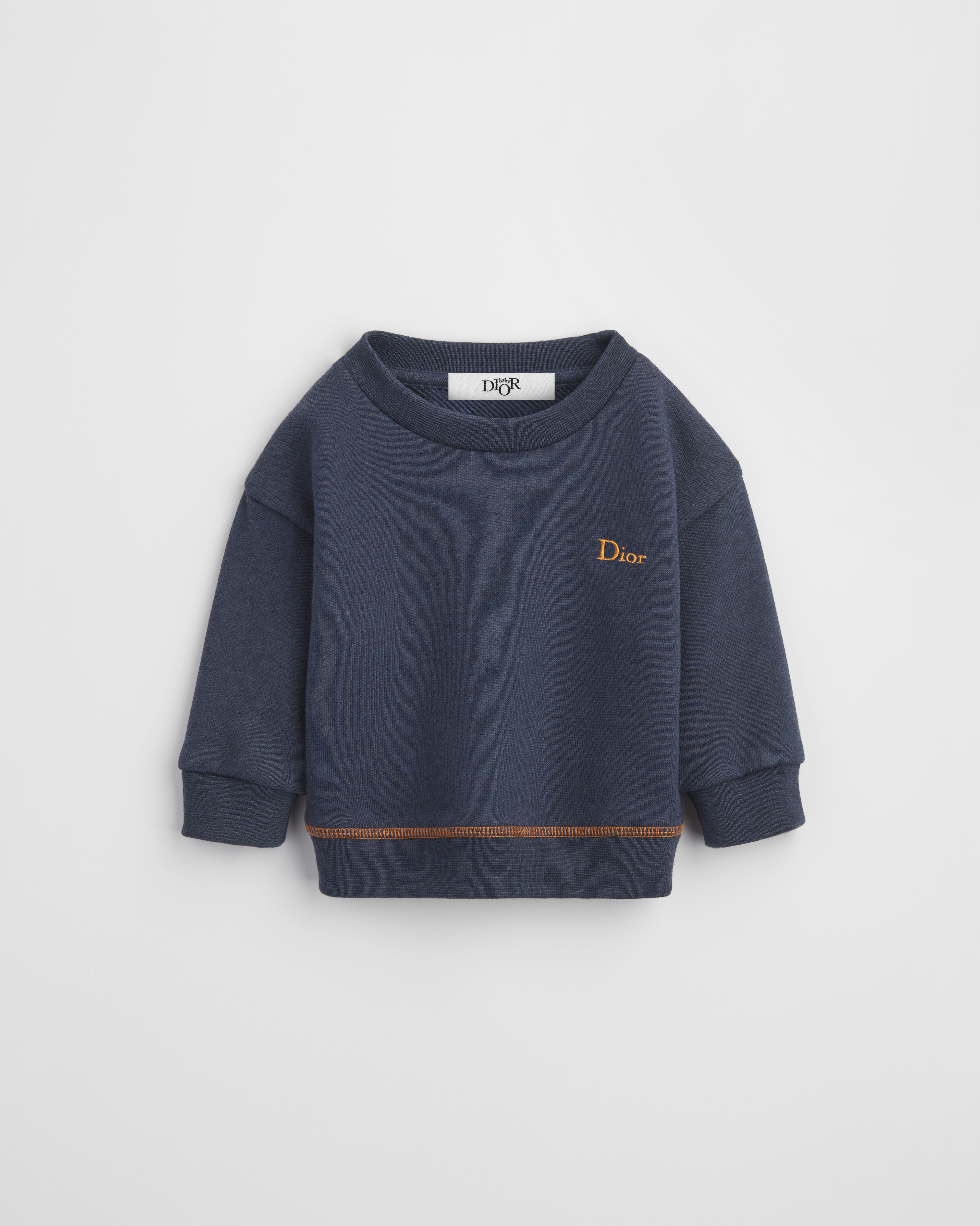 Baby Sweatshirt Navy Blue Cotton Fleece and Wool E01