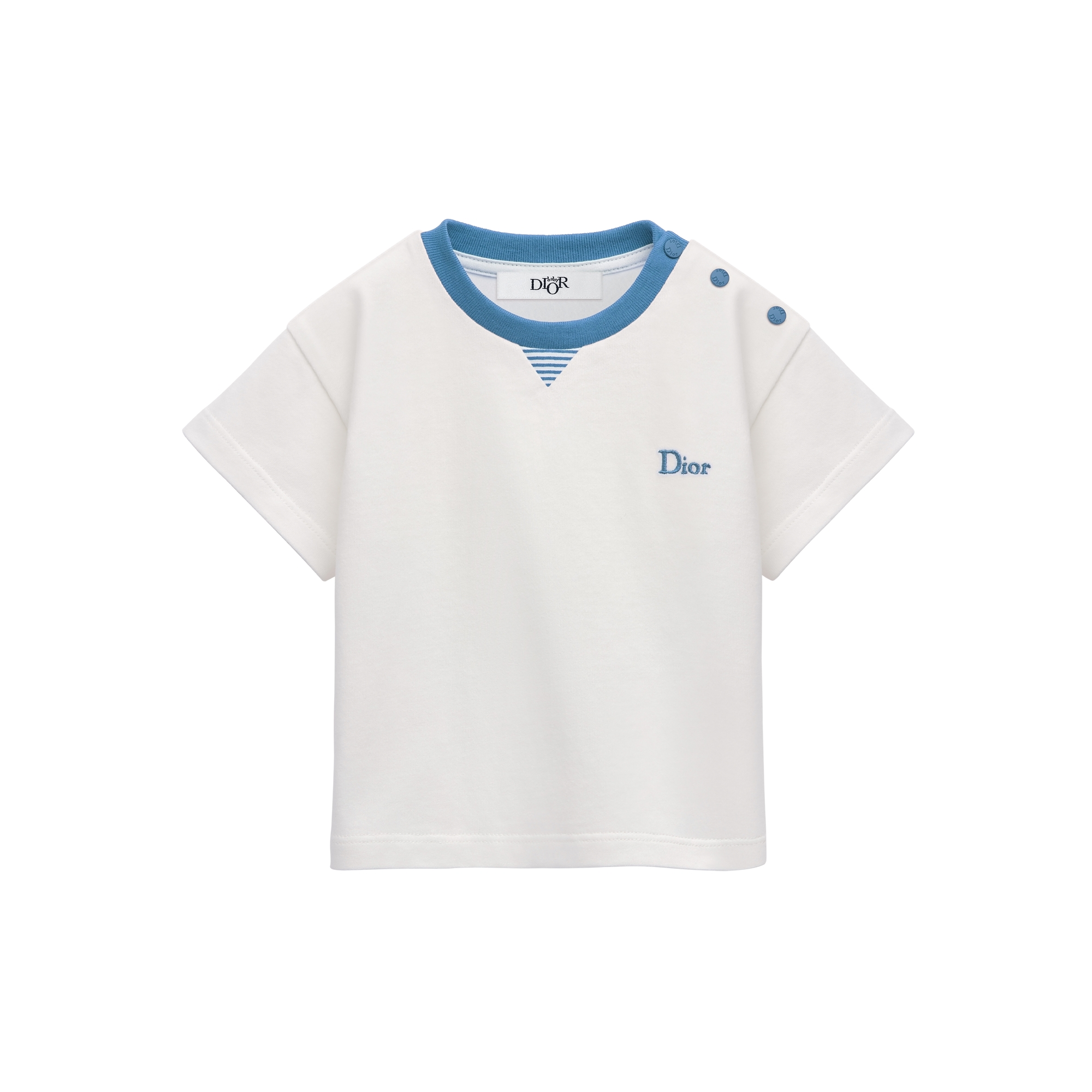 Dior Baby Tシャツ 18M ホワイト Baby T-Shirt Ivory Cotton Jersey | DIOR