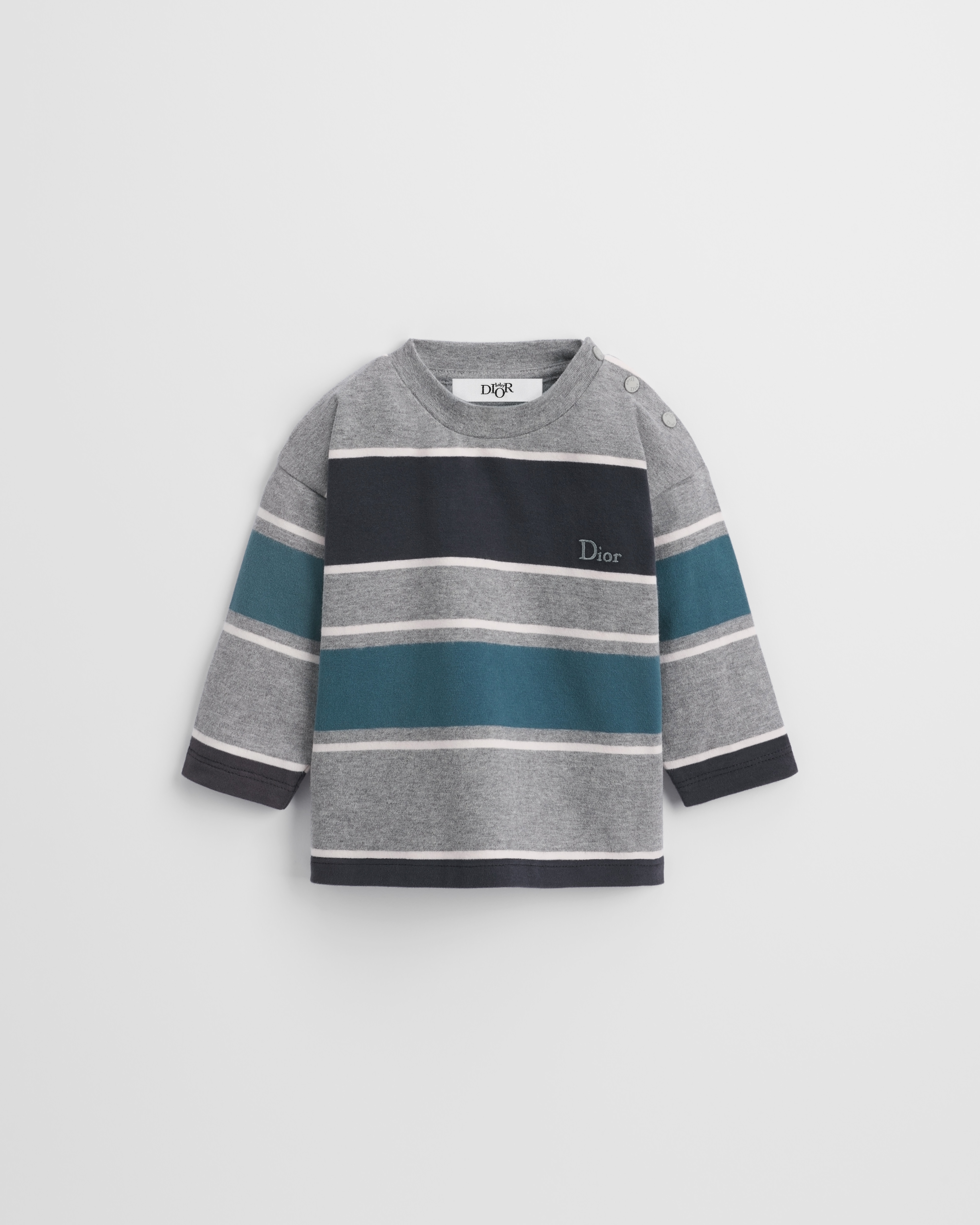 Maglia a maniche lunghe per neonati Jersey di cotone multicolore a strisce E01