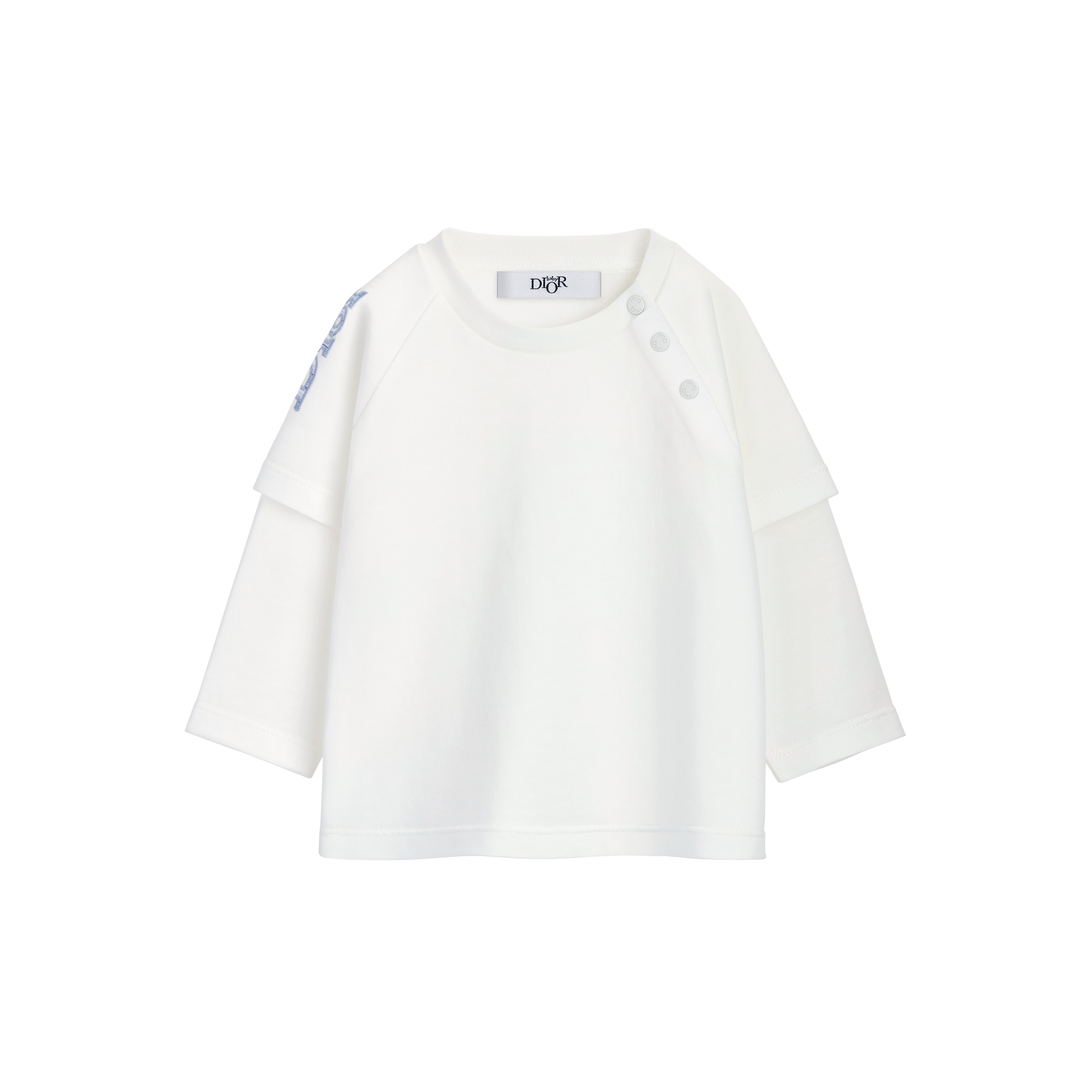 Baby Long-Sleeved T-Shirt Ivory Cotton Jersey E01