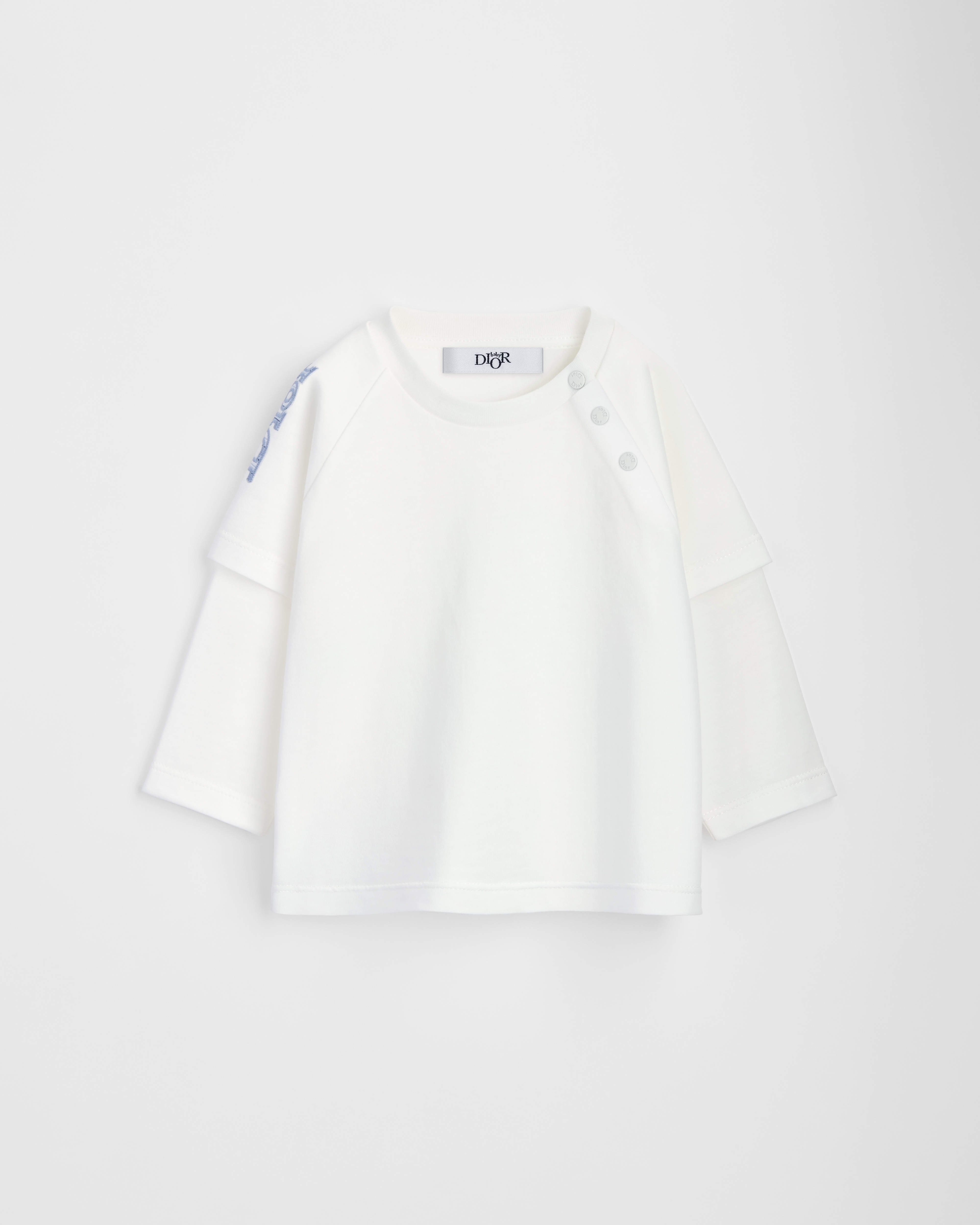 Baby Long-Sleeved T-Shirt Ivory Cotton Jersey E01